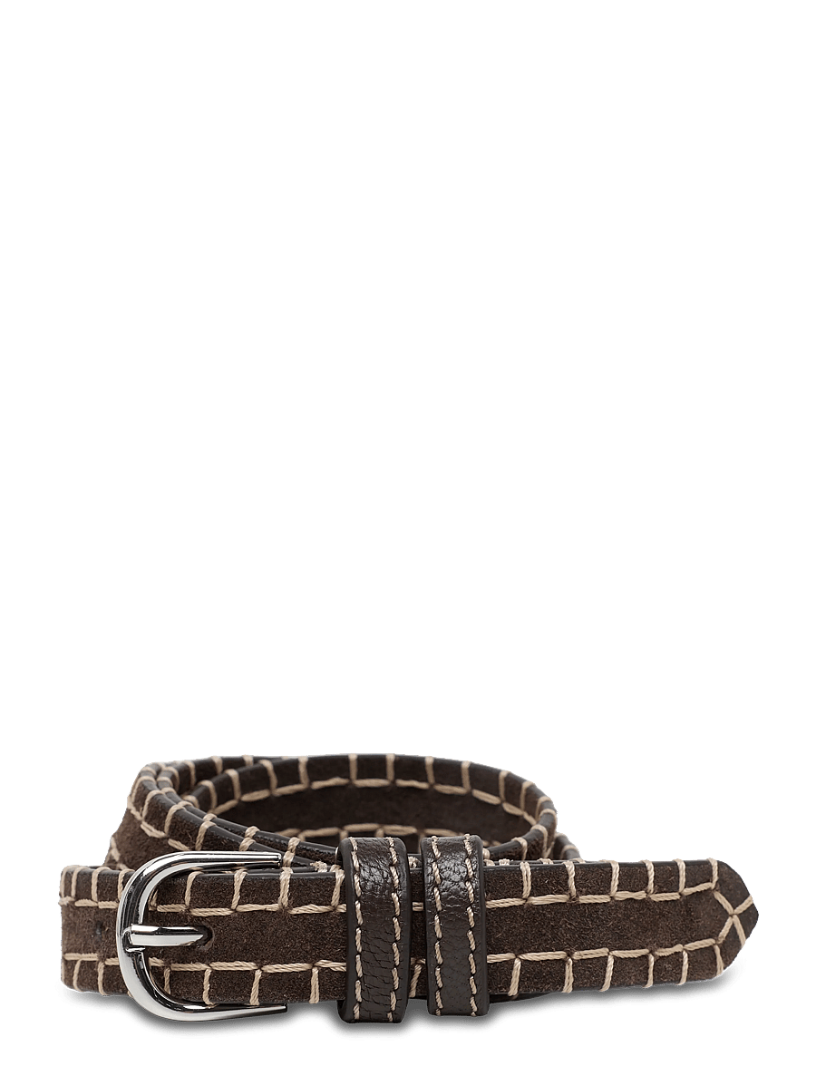 Becksöndergaard - Stitch Zoe Belt - läderskärp - chocolate torte - 1