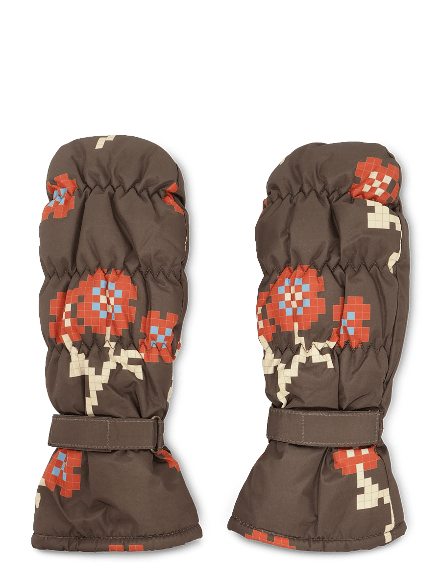 Becksöndergaard - Flotile Padded Nylona Mitten - mittens - hot fudge brown - 0