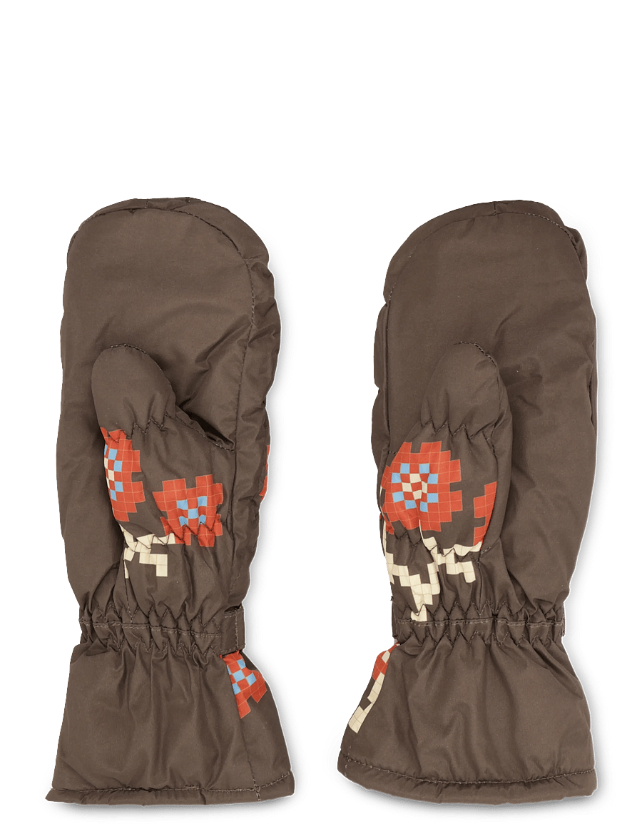 Becksöndergaard - Flotile Padded Nylona Mitten - mittens - hot fudge brown - 1