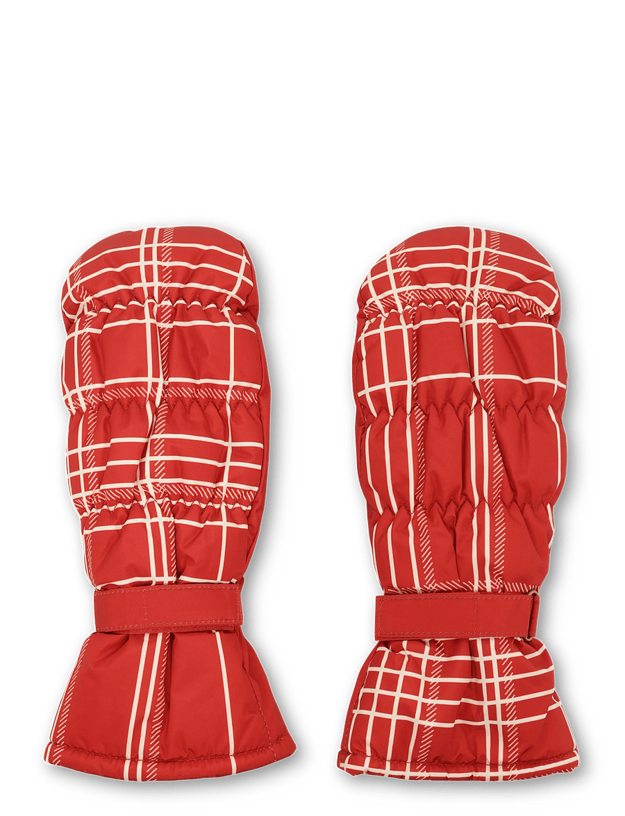 Becksöndergaard - Grid Padded Nylona Mitten - labakindad - salsa red - 0