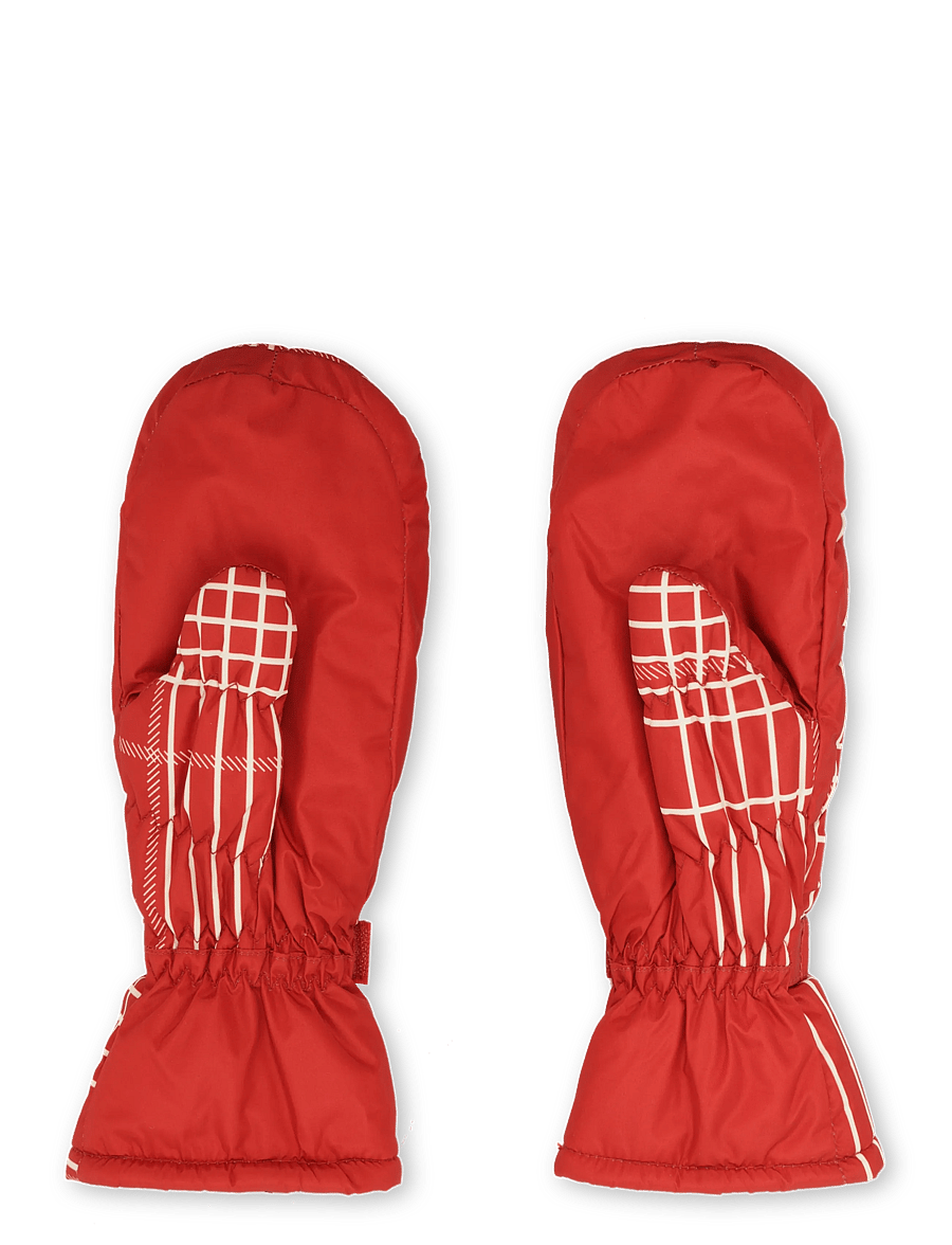 Becksöndergaard - Grid Padded Nylona Mitten - labakindad - salsa red - 1
