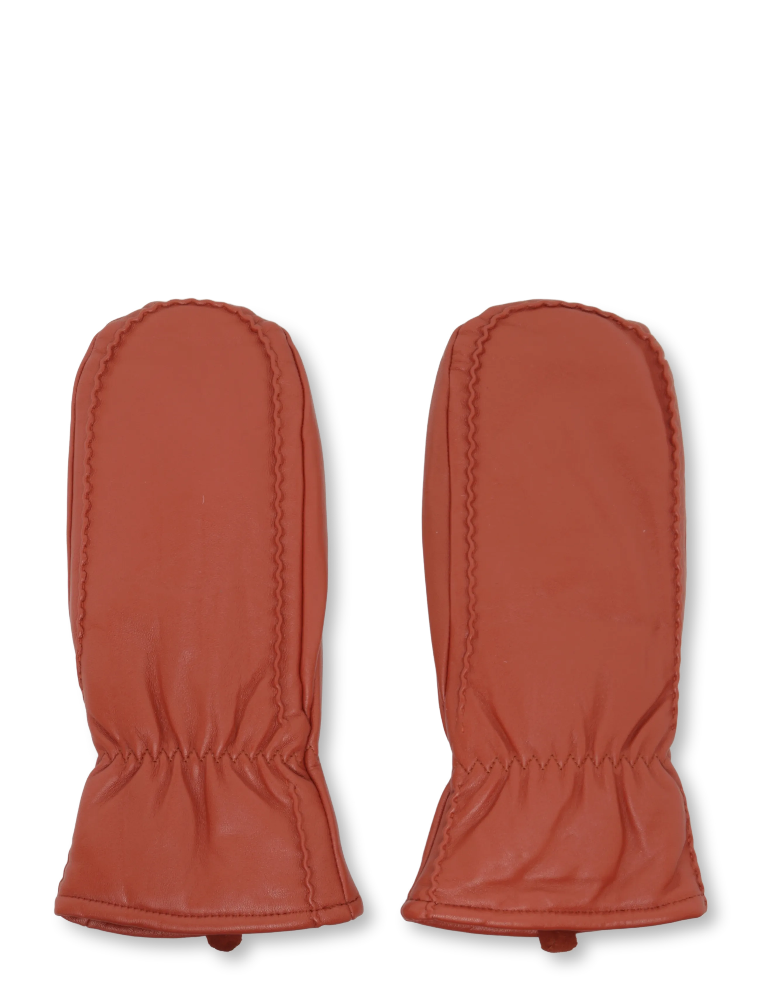Becksöndergaard - Tack Leather Mitten - lederhandschuhe - rooibos orange - 1