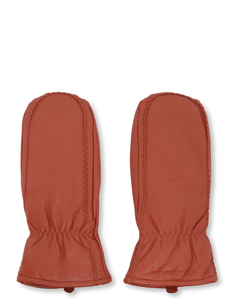 Becksöndergaard - Tack Leather Mitten - lederhandschuhe - rooibos orange - 1
