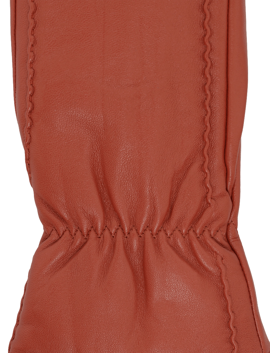 Becksöndergaard - Tack Leather Mitten - lederhandschuhe - rooibos orange - 2