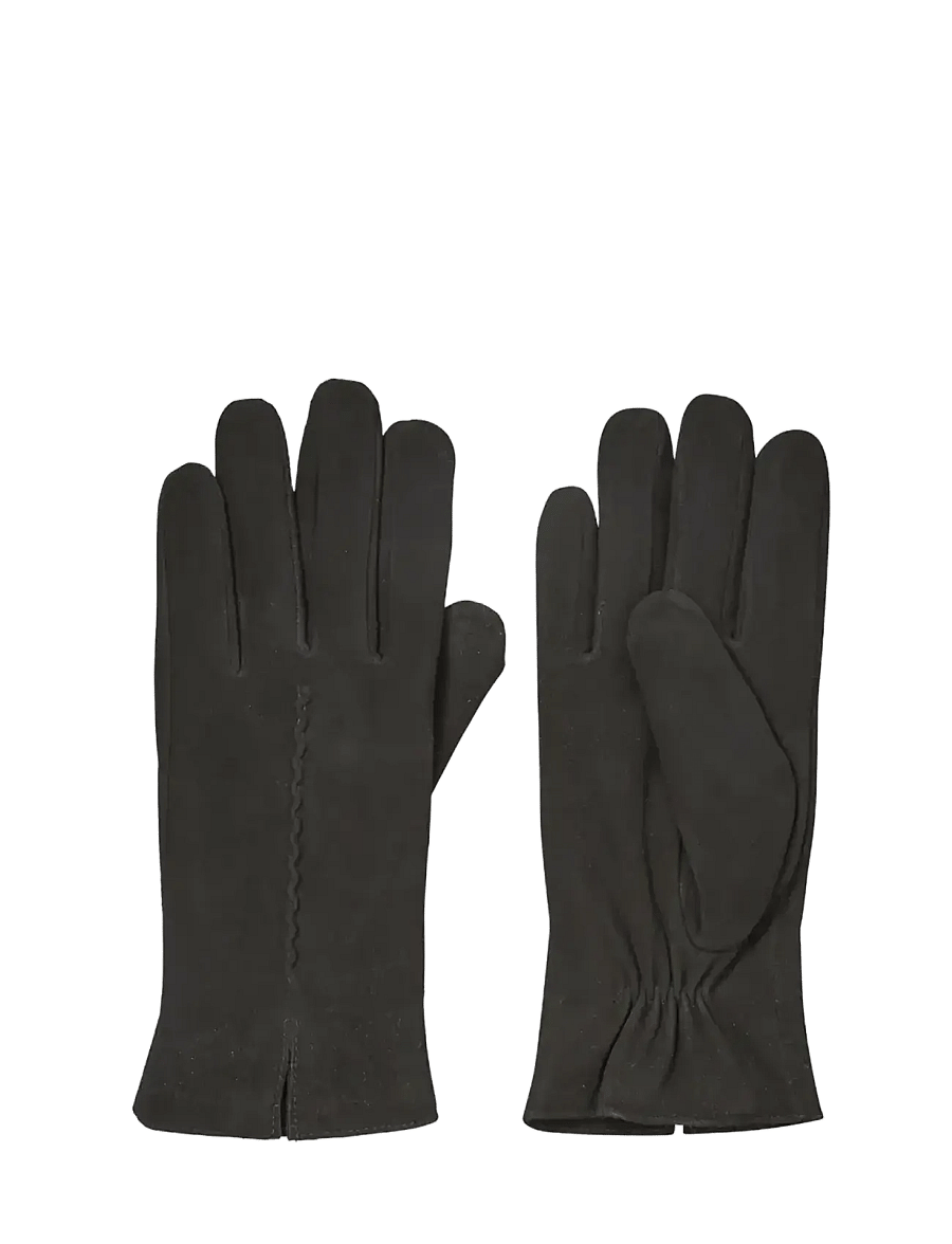 Becksöndergaard - Suede Leather Glove - skinnhandskar - black - 0