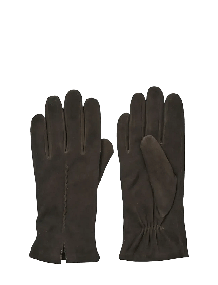 Becksöndergaard - Suede Leather Glove - skinnhandskar - hot fudge brown - 0