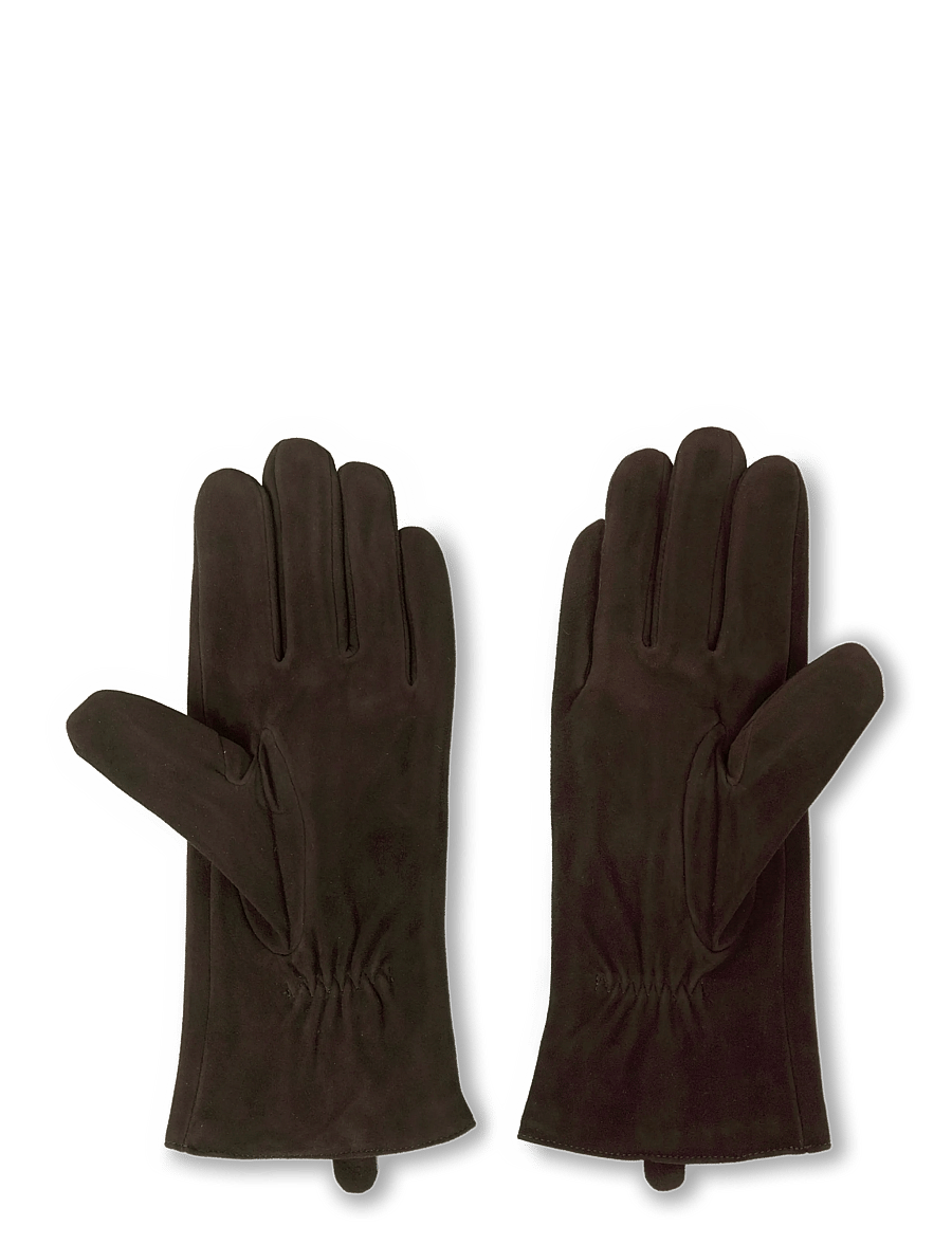Becksöndergaard - Suede Leather Glove - leðurhanskar - hot fudge brown - 1