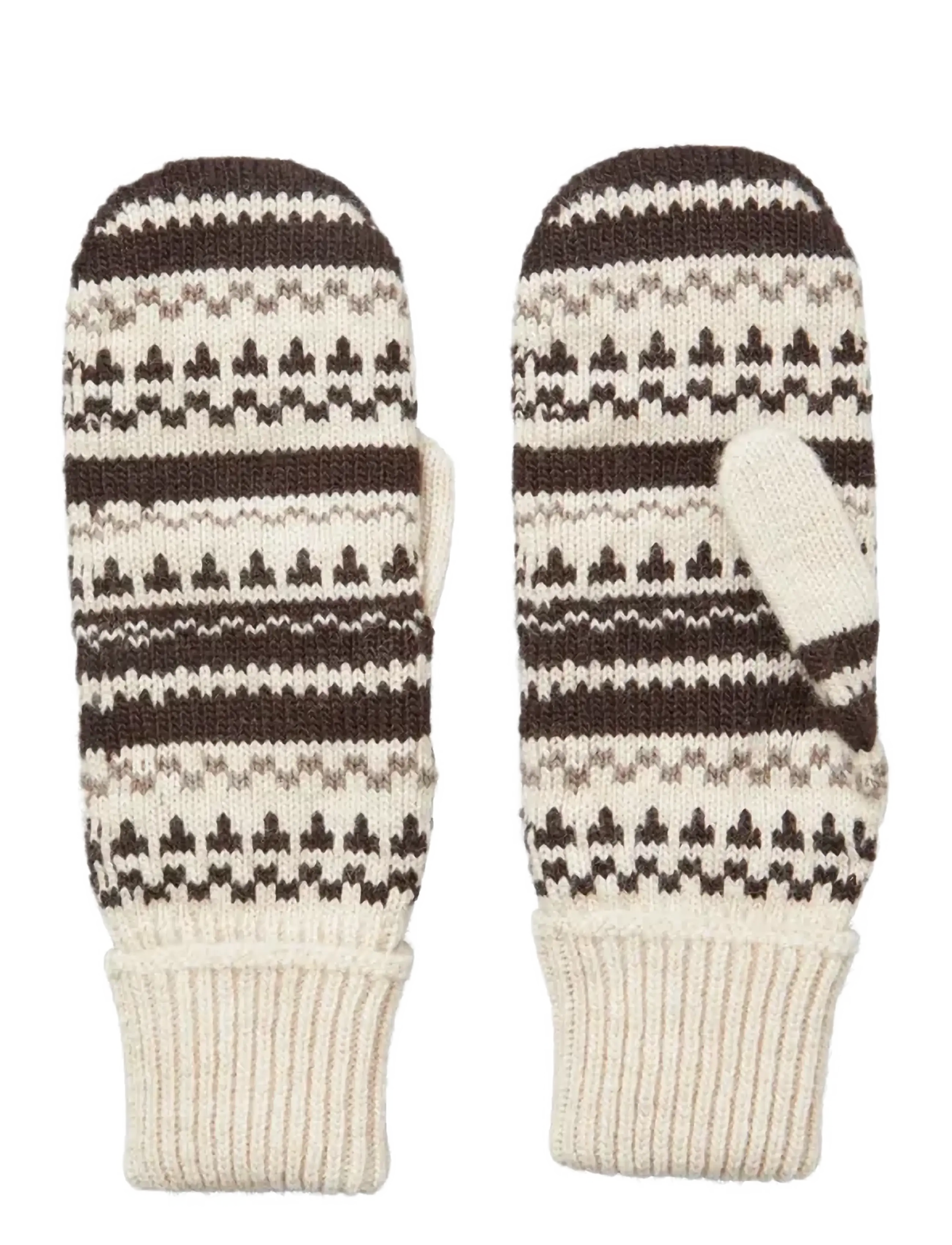Becksöndergaard Patternia Knit Mitten - Danska märken - BIRCH WHITE / cream