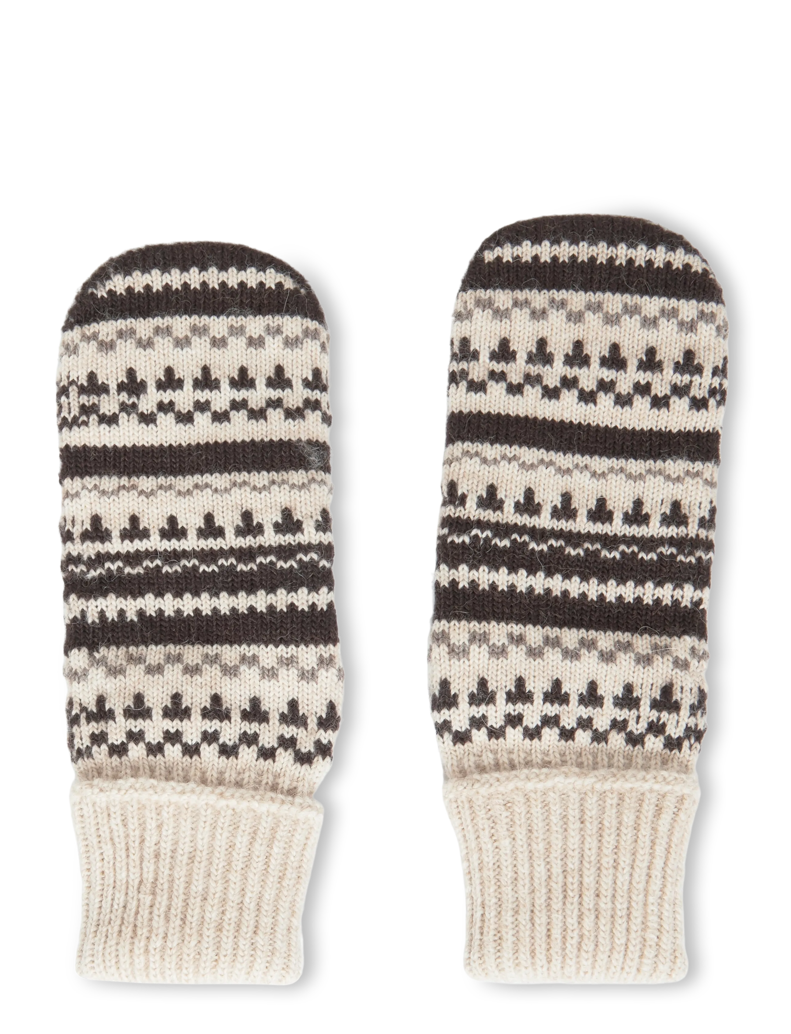 Becksöndergaard Patternia Knit Mitten - Kollektsioonid - BIRCH WHITE / cream