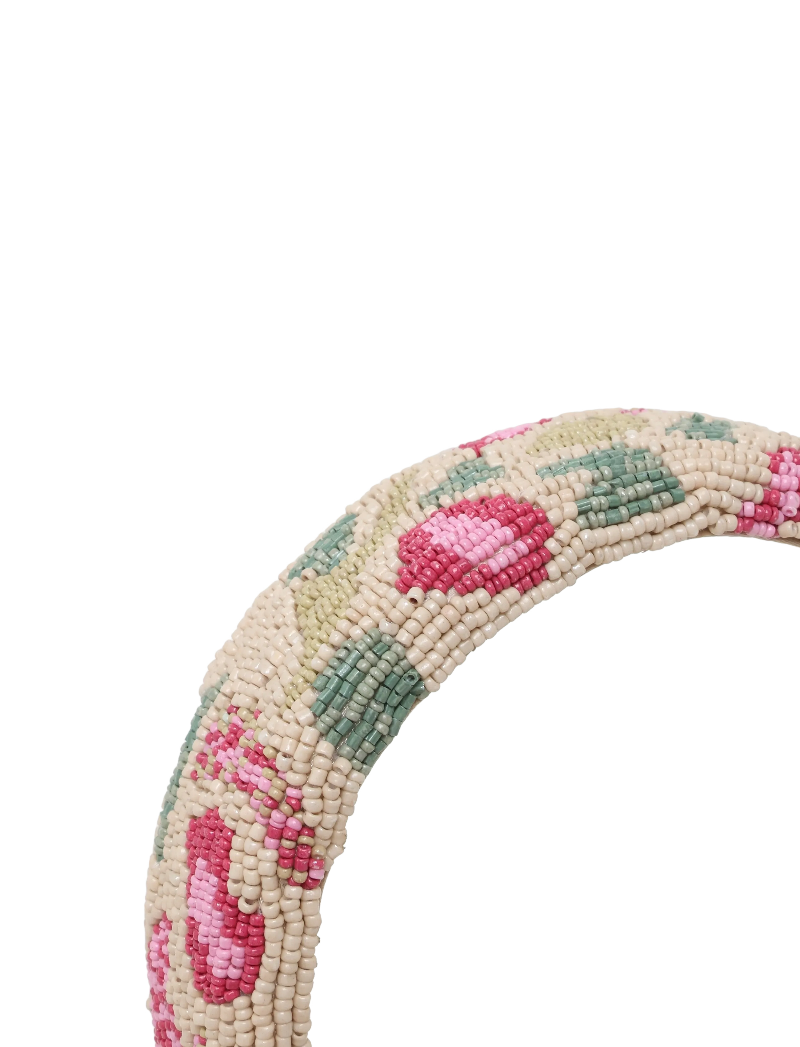 Becksöndergaard - Tapelia Wide Beaded Hairbrace - haarbänder - summer sand - 1