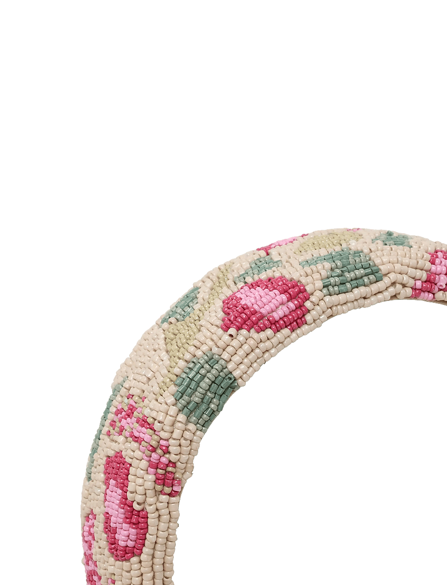 Becksöndergaard - Tapelia Wide Beaded Hairbrace - haarbänder - summer sand - 1