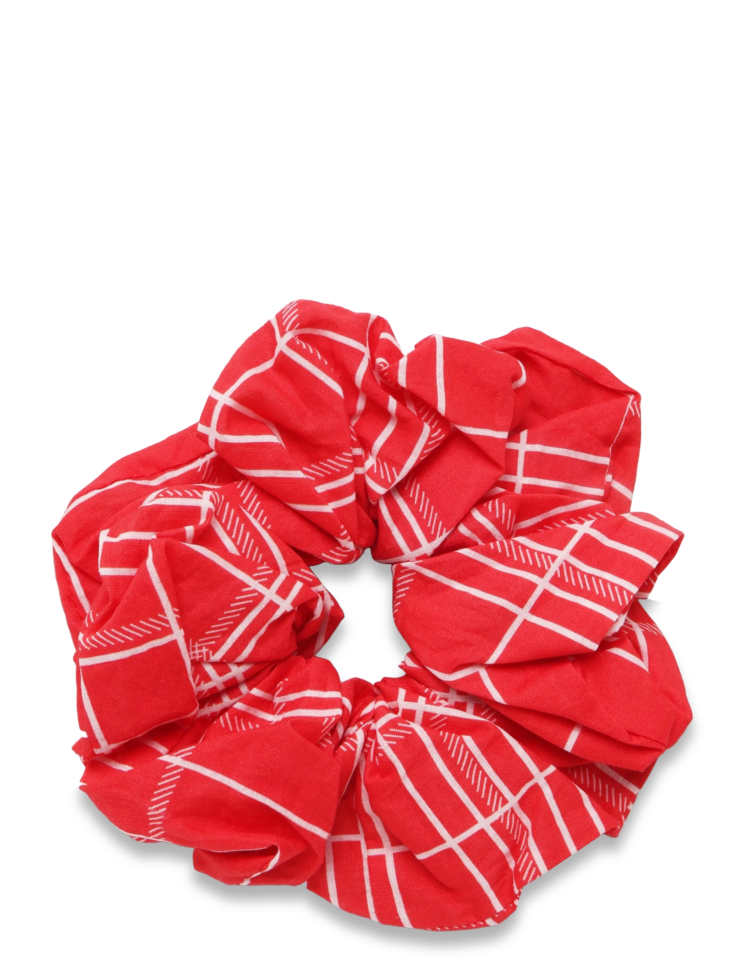Becksöndergaard Grid Cotta Scrunchie - BECKSÖNDERGAARD - SALSA RED / red
