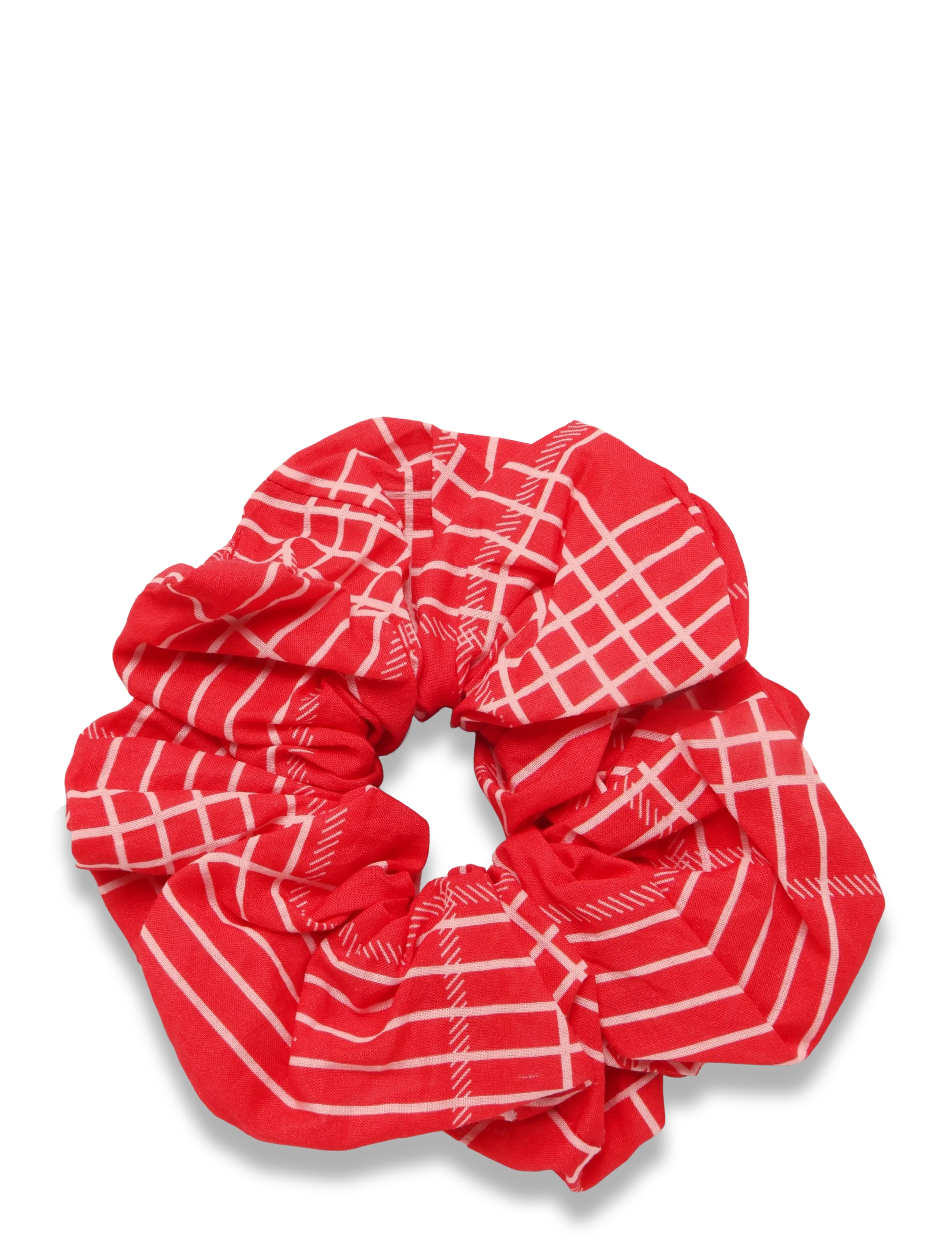 Becksöndergaard - Grid Cotta Scrunchie - lägsta priserna - salsa red - 1