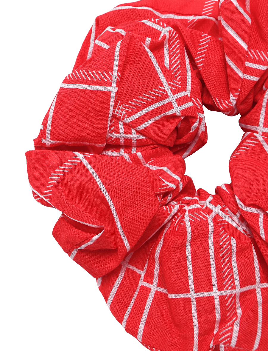 Becksöndergaard - Grid Cotta Scrunchie - haargummis & haarbänder - salsa red - 2