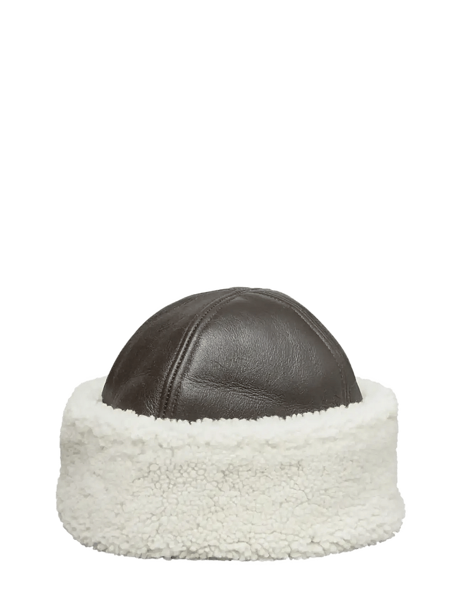 Becksöndergaard - Dora Smooth Shearling Hat - dark chocolate - 0