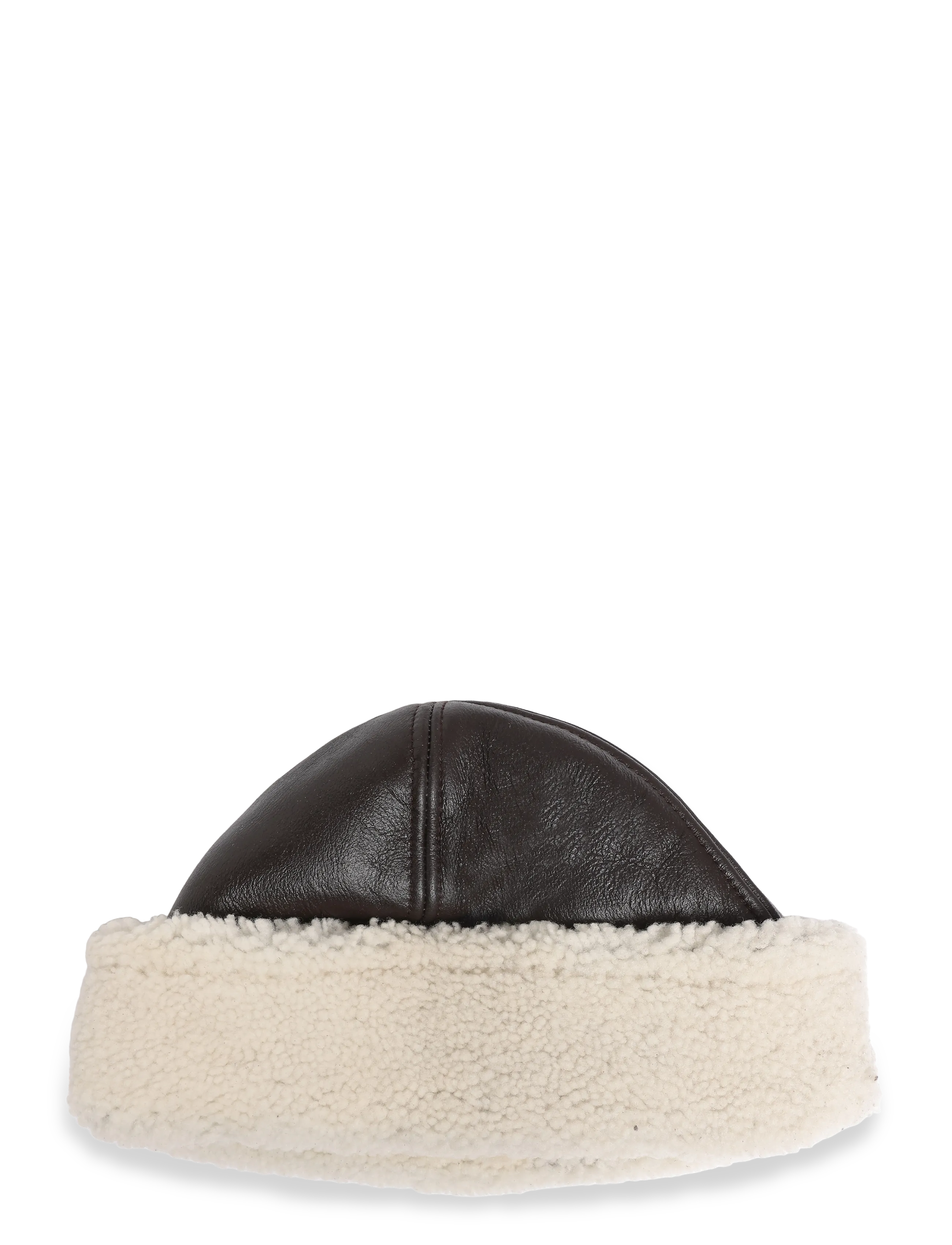 Becksöndergaard - Dora Smooth Shearling Hat - mütsid - dark chocolate - 1