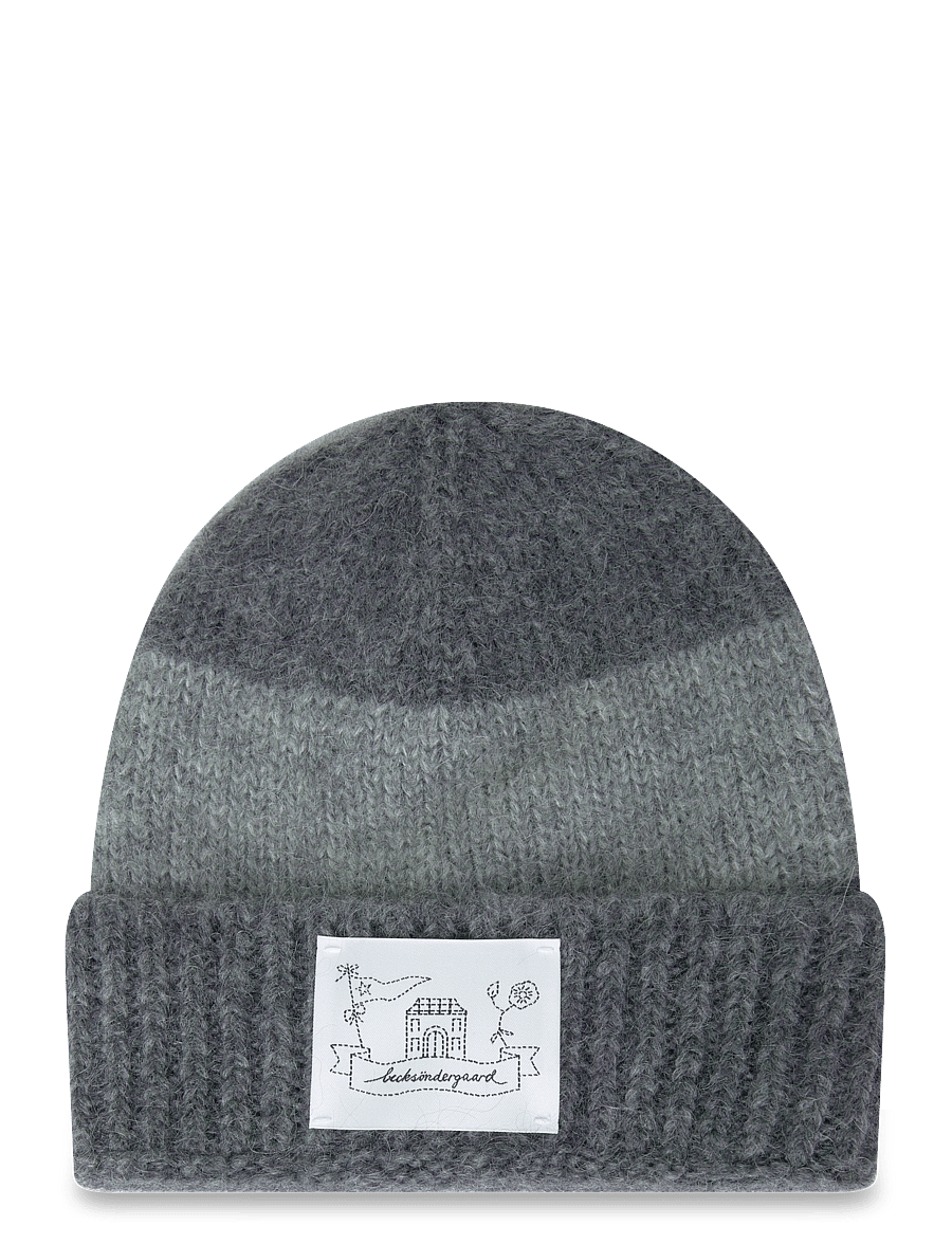 Becksöndergaard - Stripe Beanie - mössor - grey melange - 0