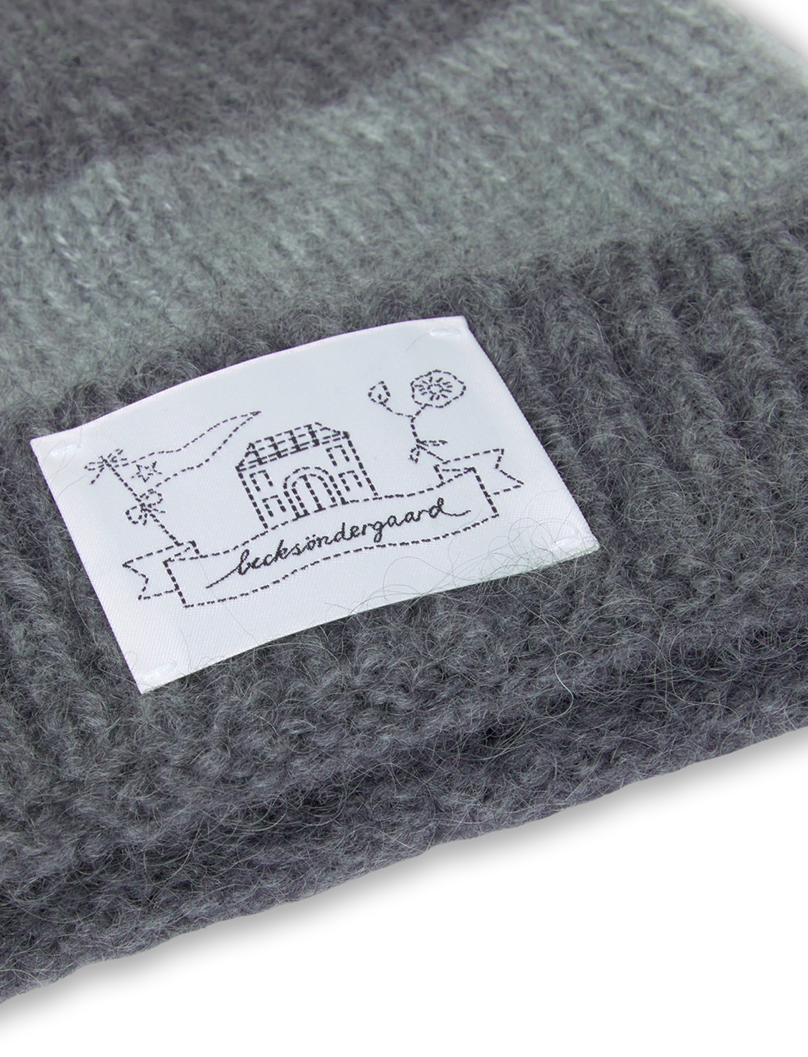 Becksöndergaard - Stripe Beanie - aksessuaarid - grey melange - 2
