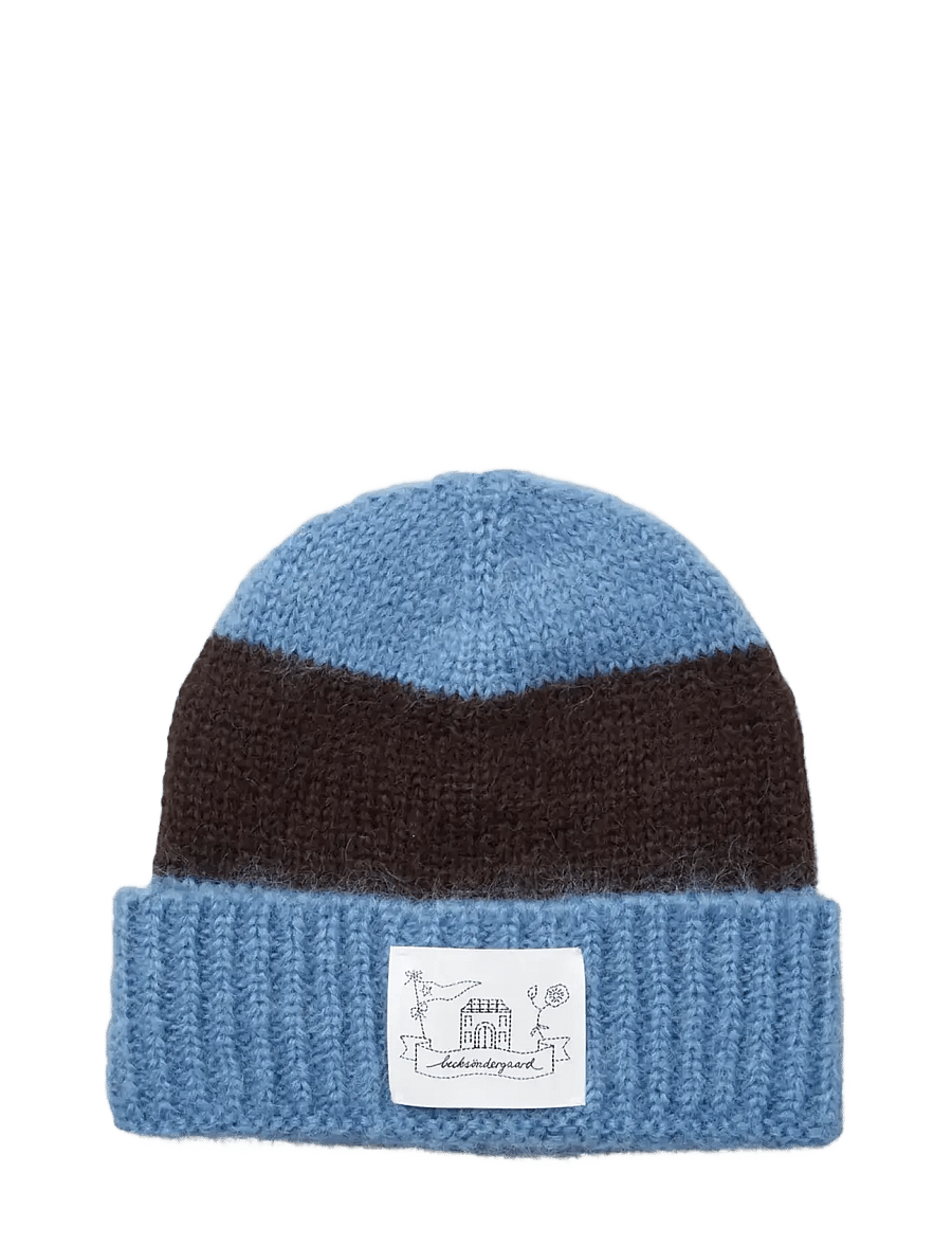 Becksöndergaard - Stripe Beanie - kootud mütsid - windward blue - 0