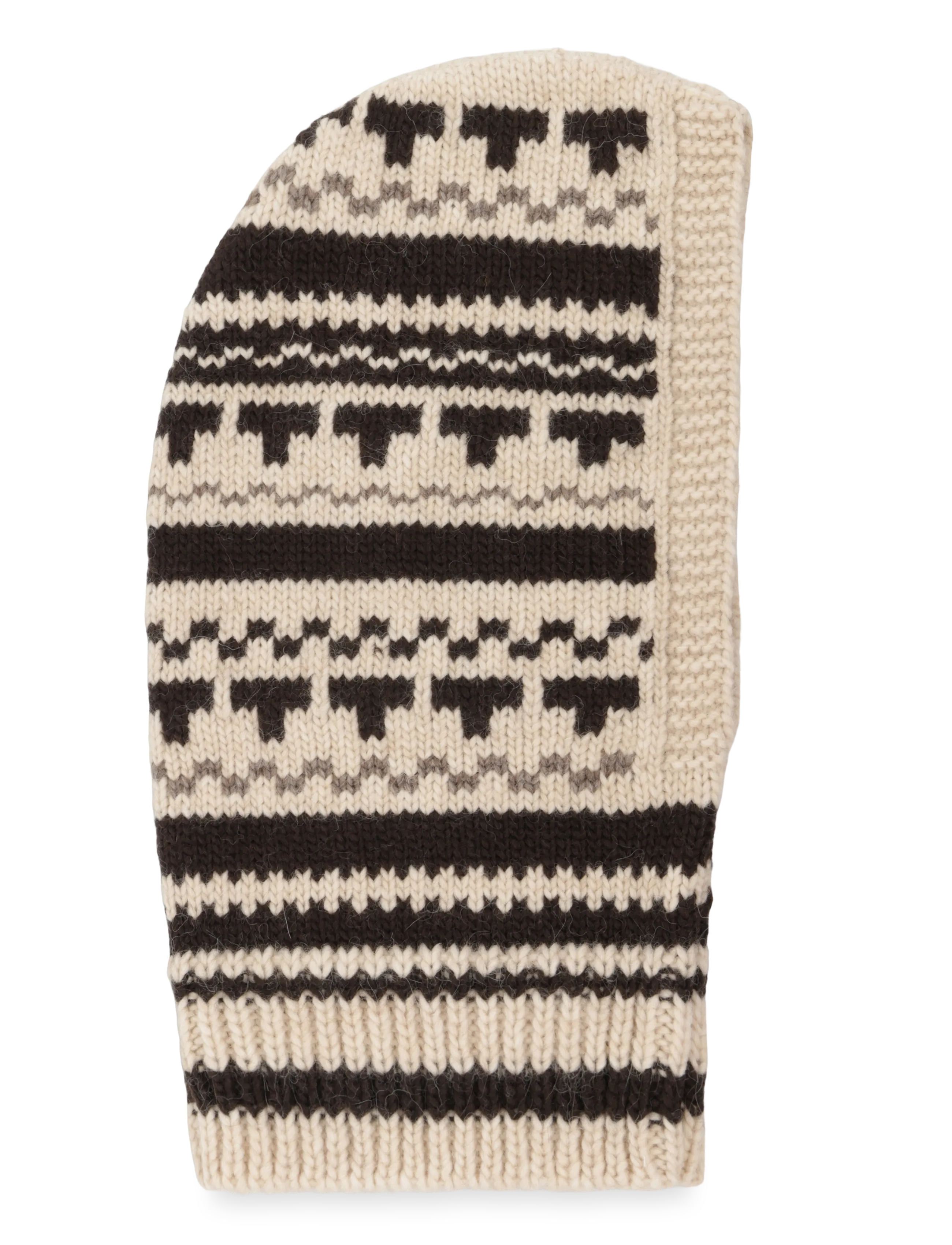 Becksöndergaard Patternia Knit Balaclava - Accessoires - BIRCH WHITE / cream
