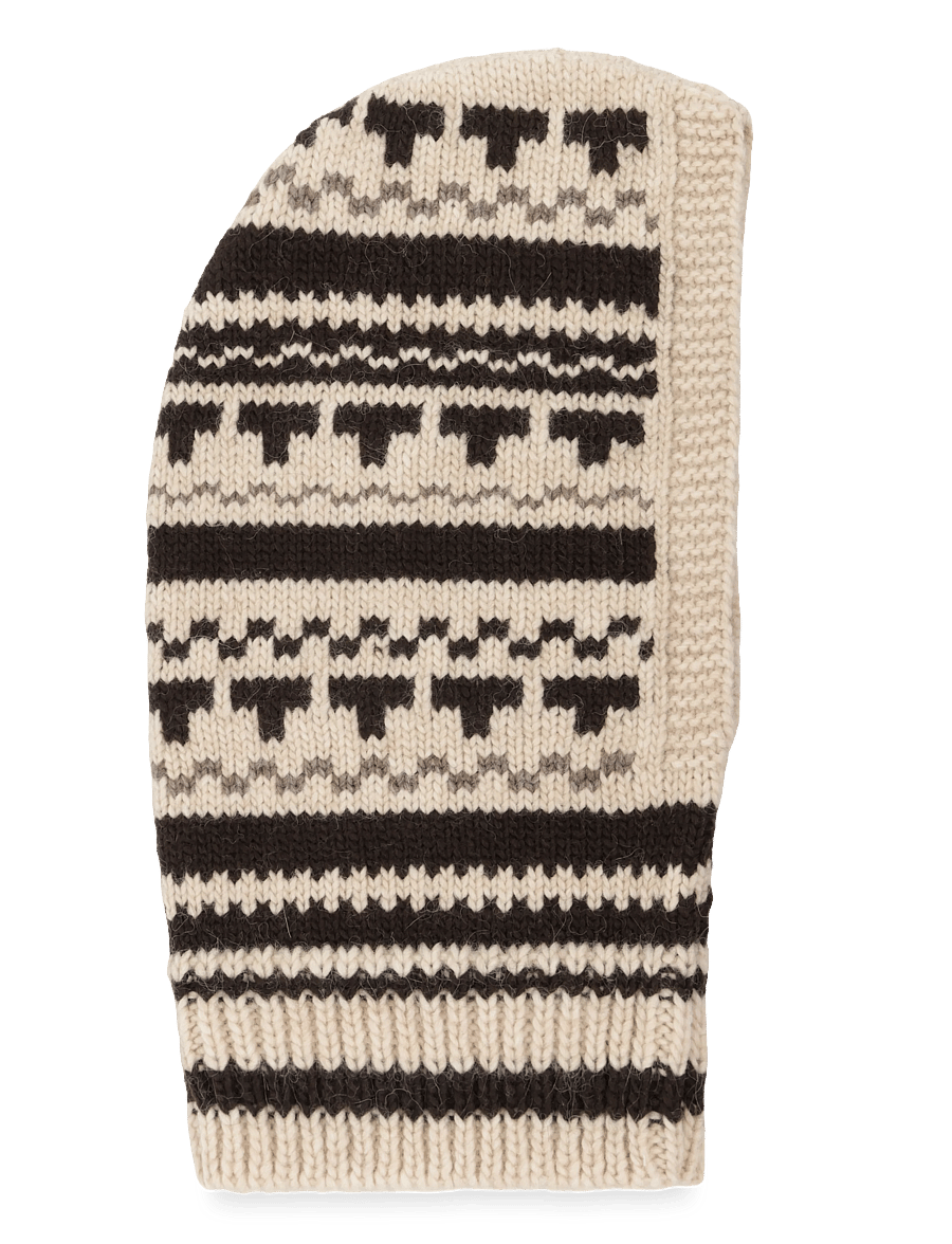 Becksöndergaard - Patternia Knit Balaclava - lambhúshettur - birch white - 1