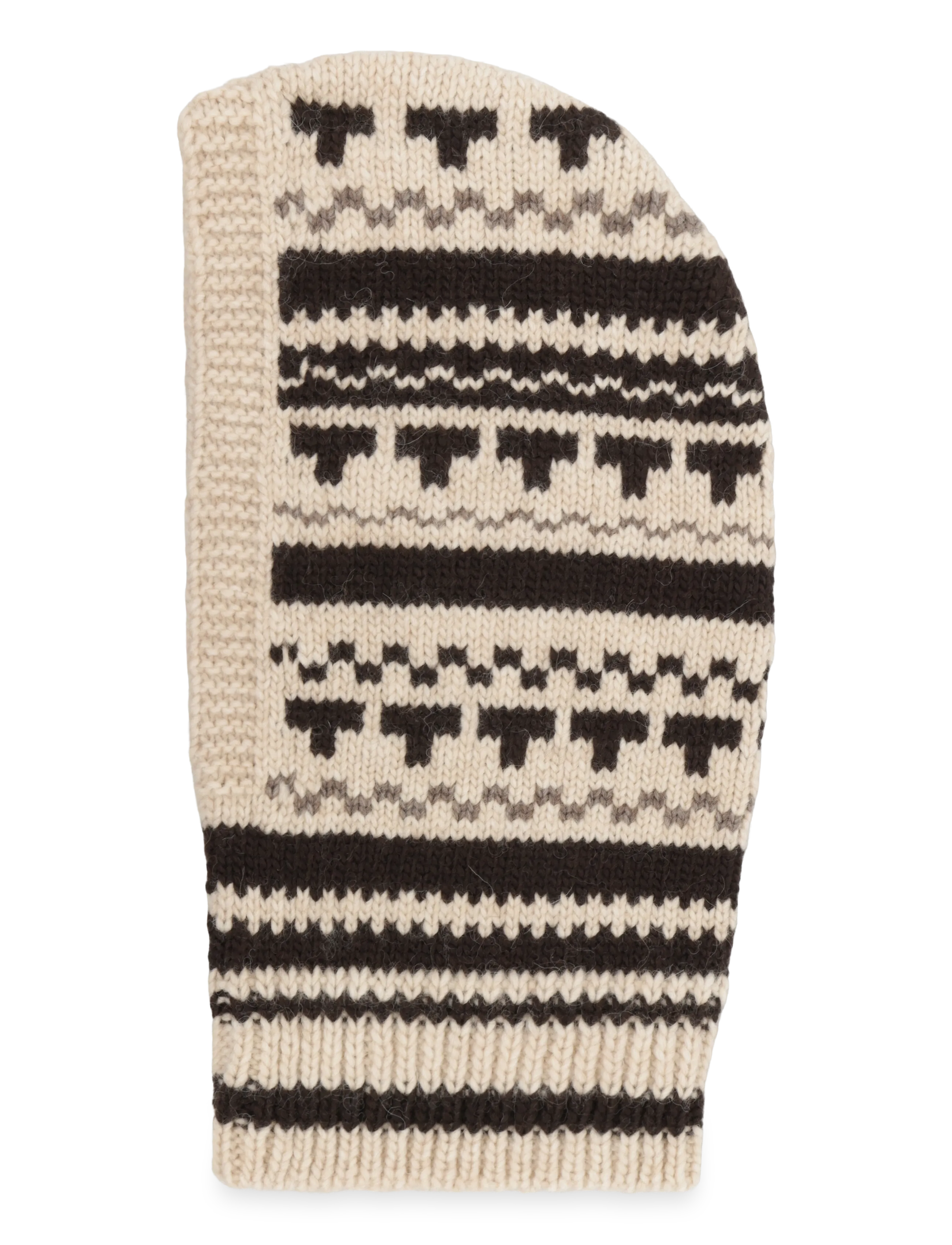 Becksöndergaard - Patternia Knit Balaclava - lambhúshettur - birch white - 2