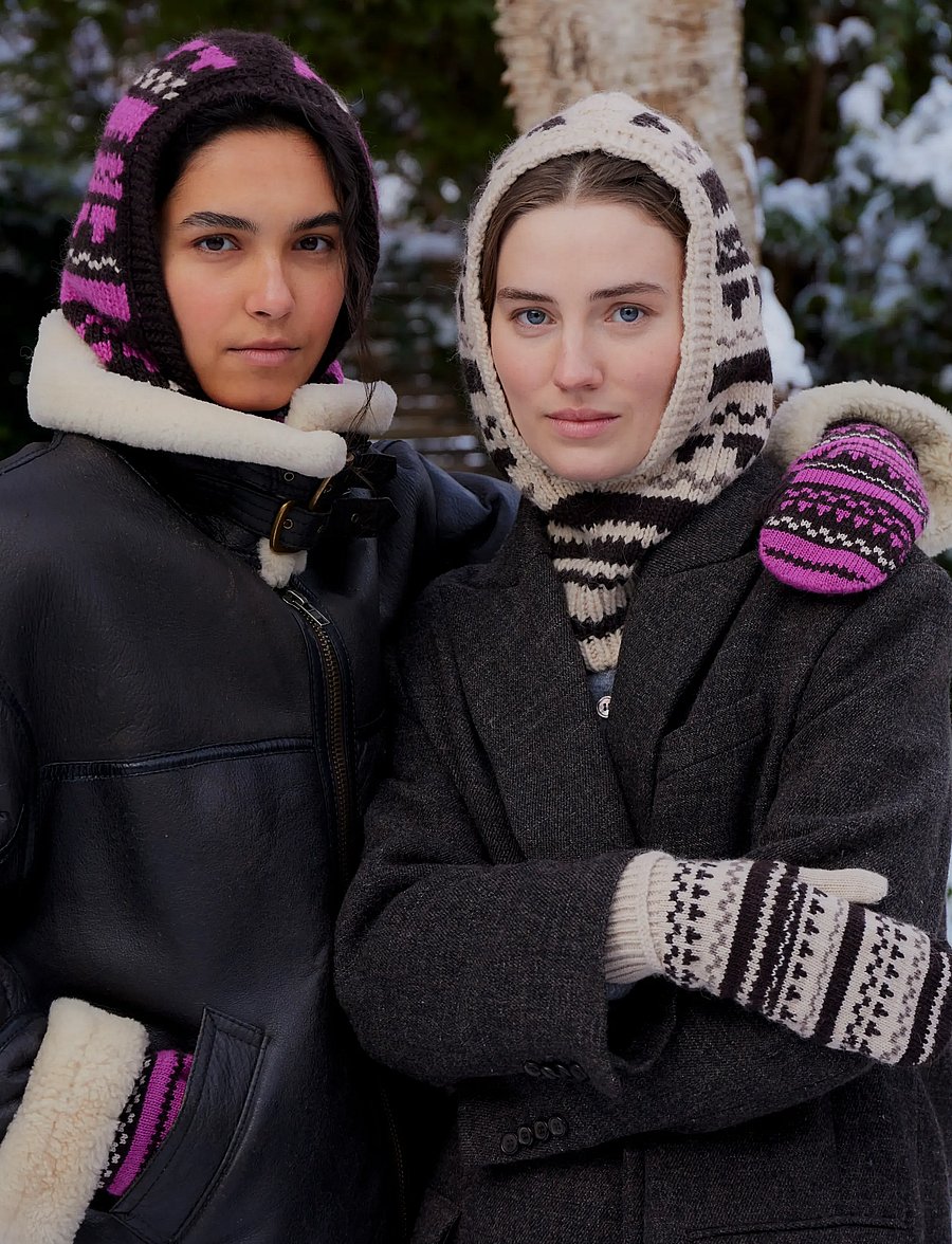 Becksöndergaard - Patternia Knit Balaclava - birch white - 0