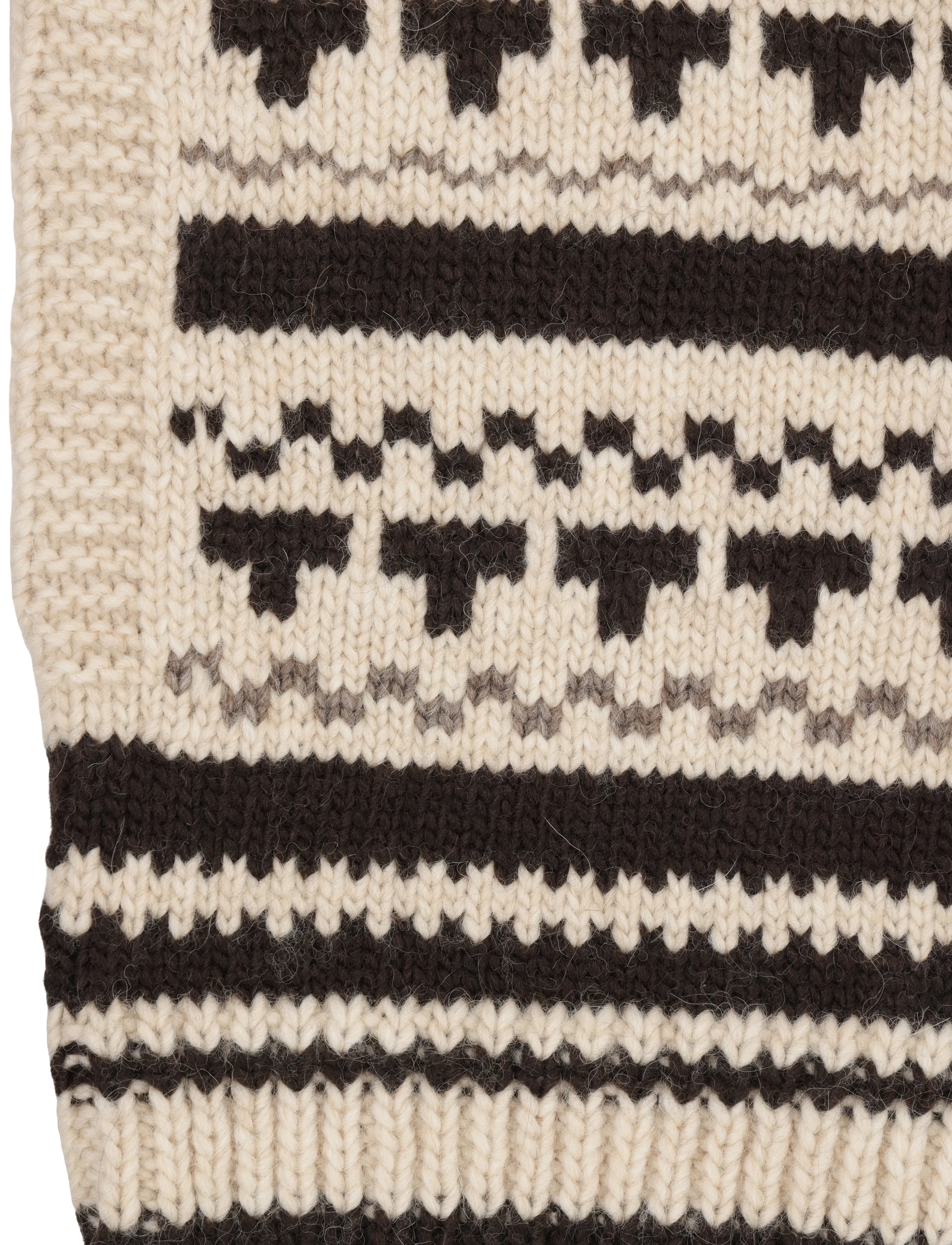Becksöndergaard - Patternia Knit Balaclava - lambhúshettur - birch white - 3