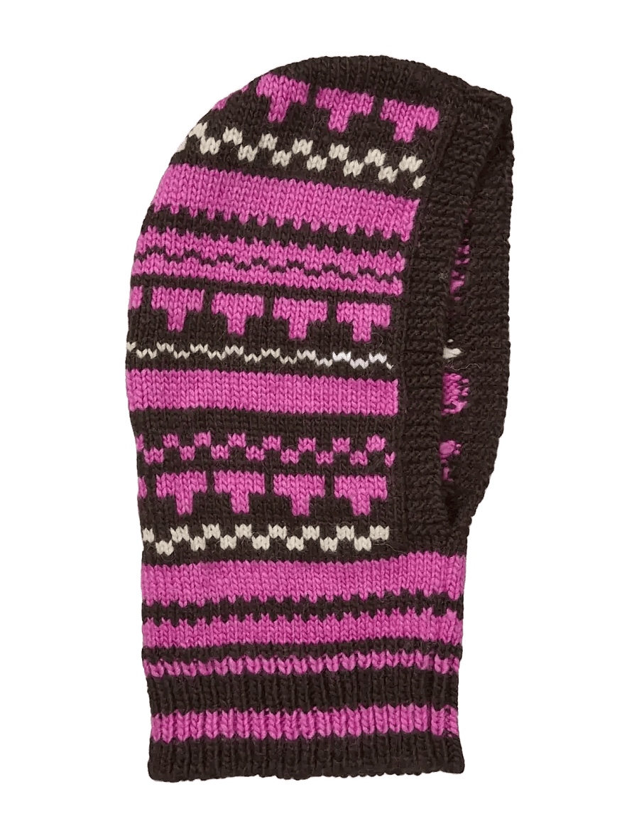 Becksöndergaard - Patternia Knit Balaclava - maskmütsid - deep orchid purple - 1