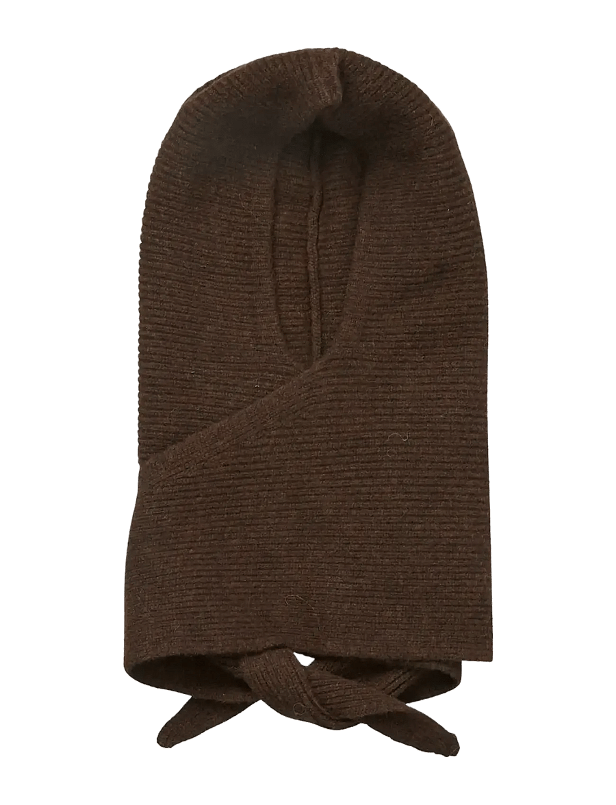 Becksöndergaard - Tie Balaclava - maskmütsid - hot fudge brown - 0
