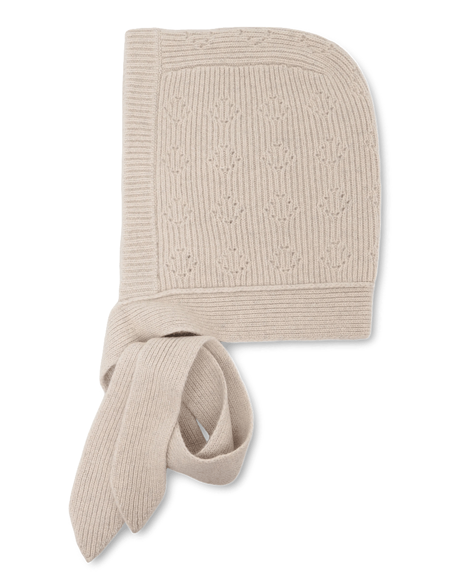 Becksöndergaard - Rib Bonnet Beanie - mössor - beige melange - 1
