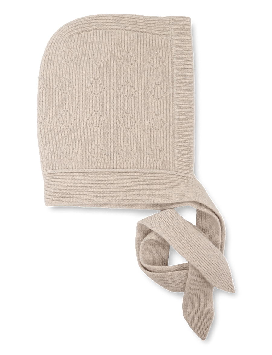 Becksöndergaard - Rib Bonnet Beanie - mössor - beige melange - 2