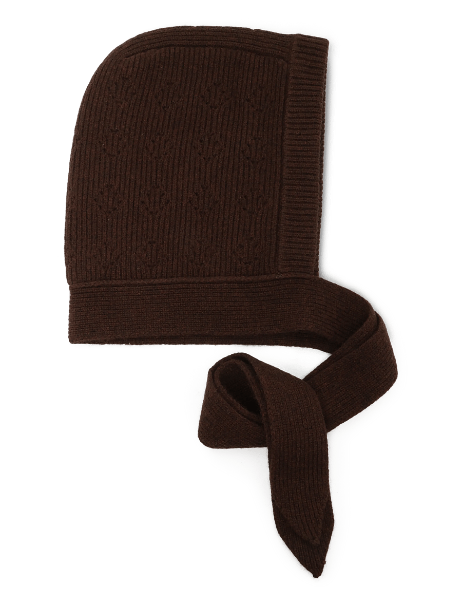 Becksöndergaard - Rib Bonnet Beanie - huer - hot fudge brown - 1