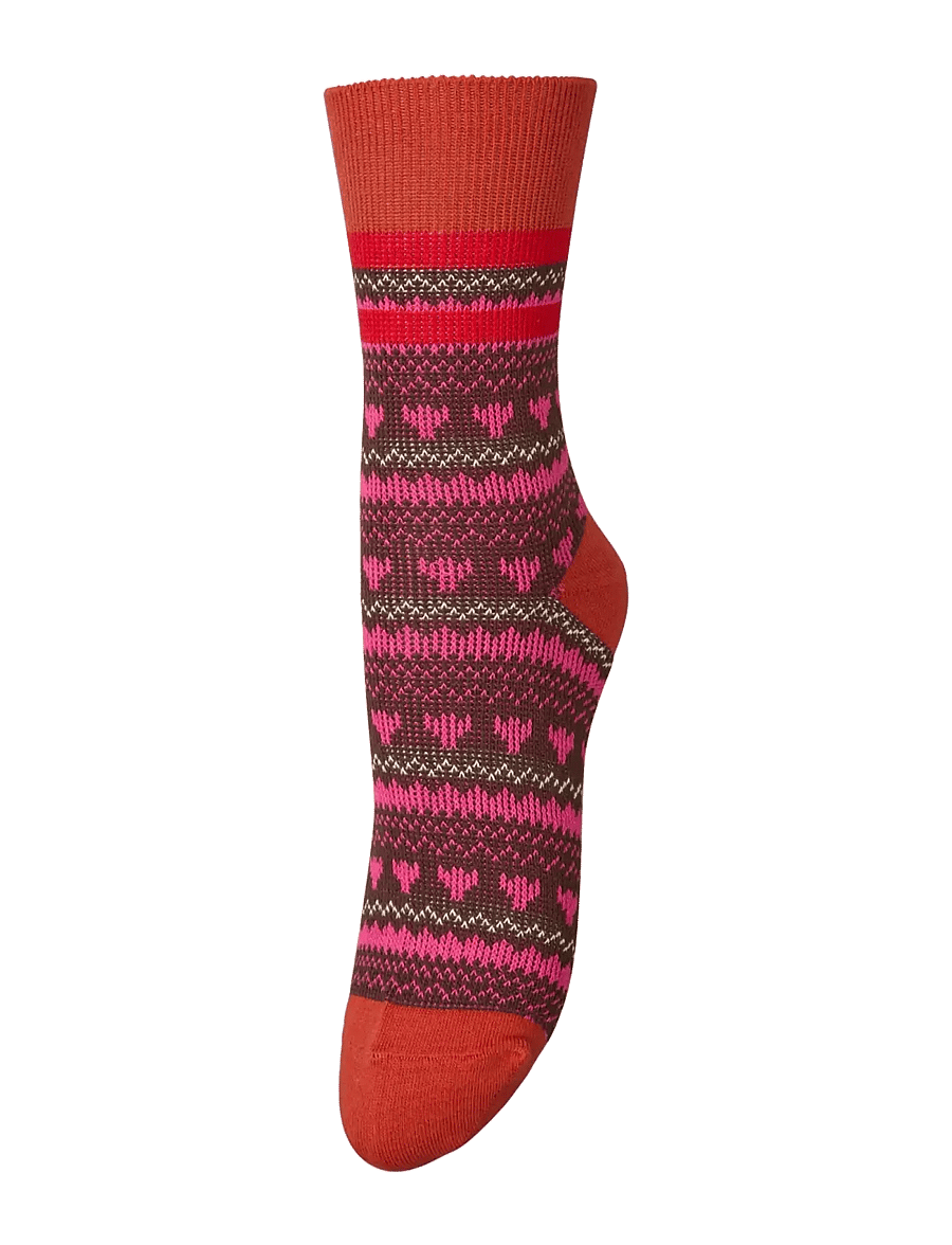 Becksöndergaard - Barlow Cotta Sock - almindelige strømper - rooibos orange - 0