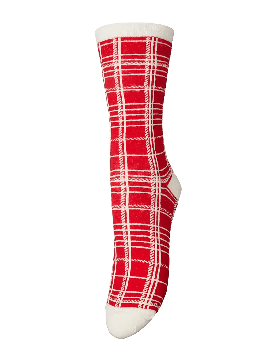Becksöndergaard - Grid Visca Sock - normale socken - salsa red - 0