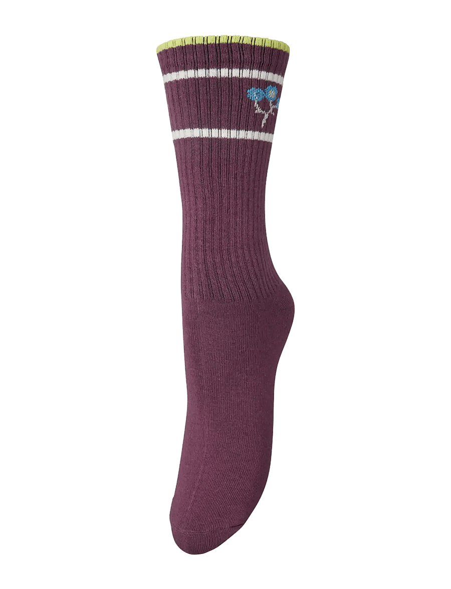 Becksöndergaard - Sporty Flotile Cotta Sock - vanliga strumpor - fig red - 0