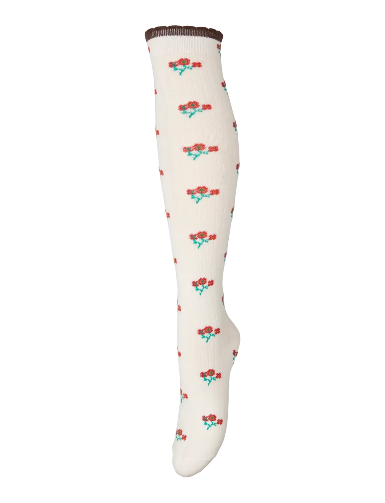 Becksöndergaard Talula Flotile Knee Sock - Farben der Saison - BIRCH WHITE / cream