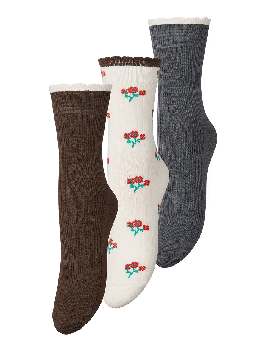 Becksöndergaard - Talula Sock 3 Pack - almindelige strømper - white/gray/brown - 0