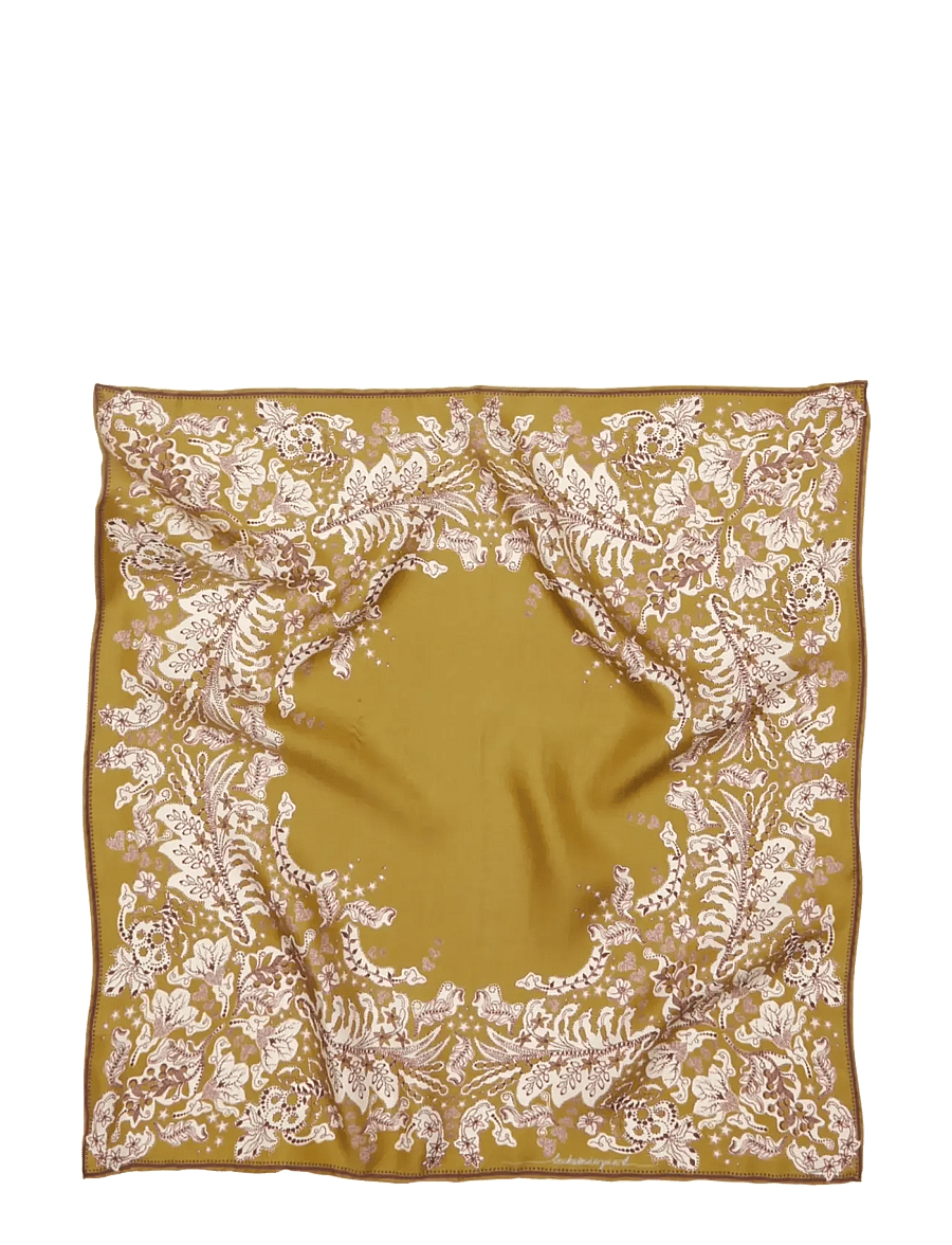Becksöndergaard - Nocturne Sia Scarf - tynde tørklæder - yellow olive - 1
