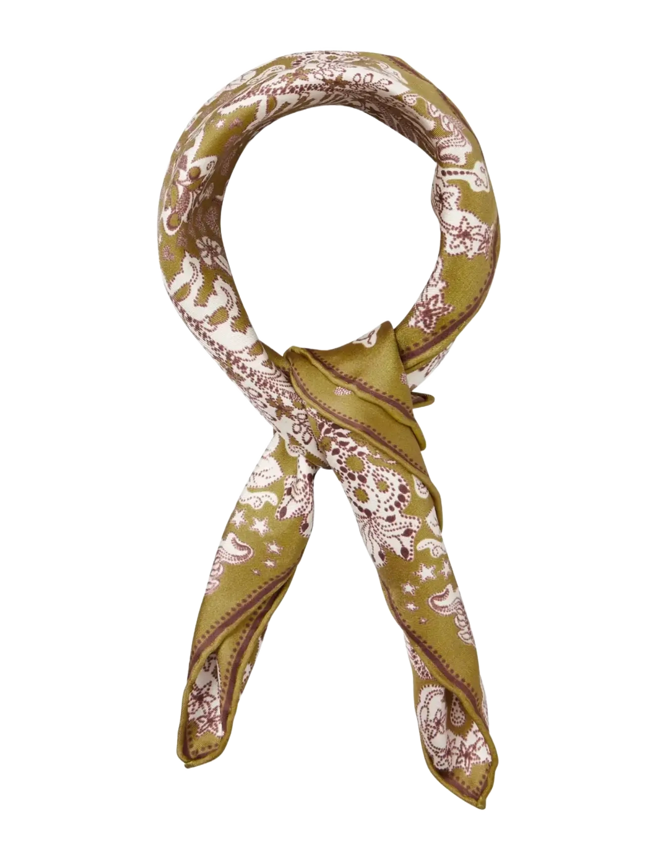 Becksöndergaard - Nocturne Sia Scarf - tynde tørklæder - yellow olive - 2