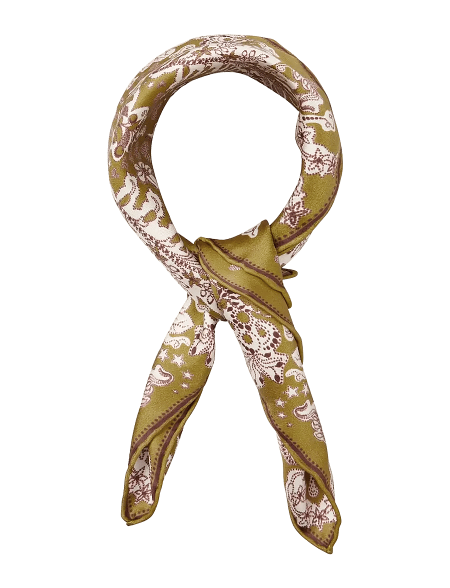Becksöndergaard - Nocturne Sia Scarf - tynde tørklæder - yellow olive - 2
