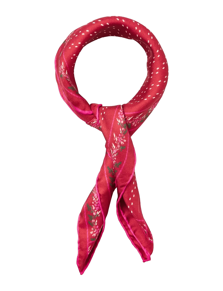Becksöndergaard - Ribbonia Sia Scarf - tynde tørklæder - savvy red - 1