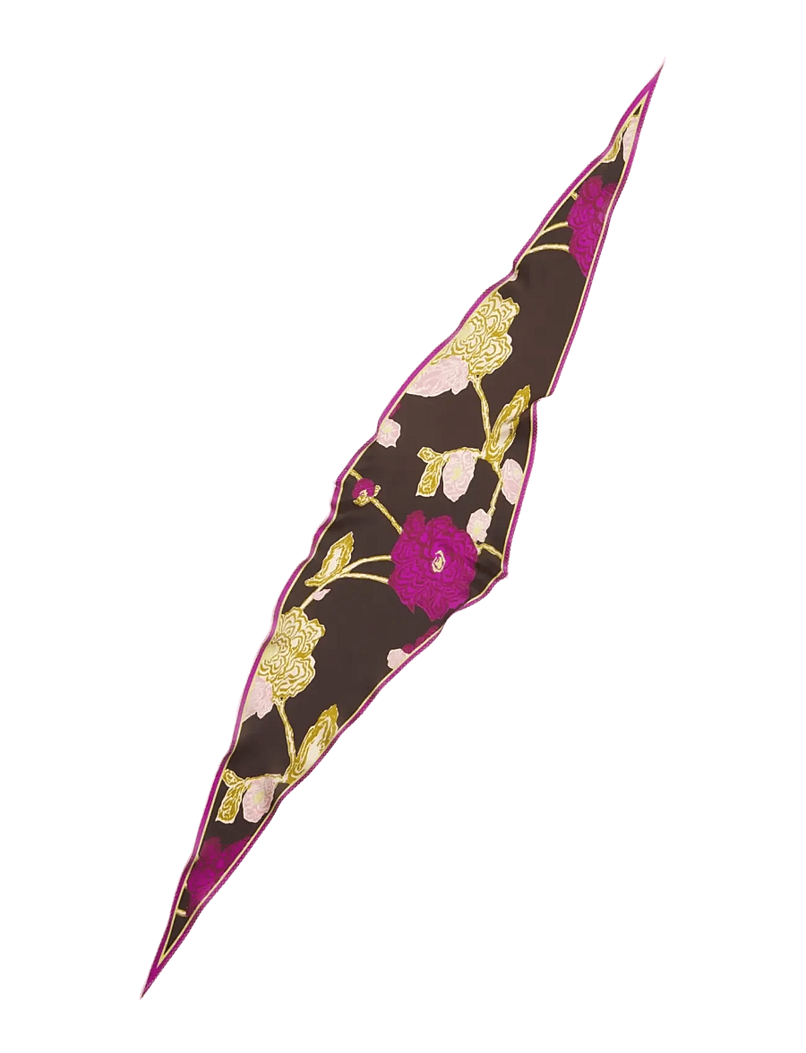 Becksöndergaard - Wintaflora Diamond Scarf - tynde tørklæder - chocolate torte - 0