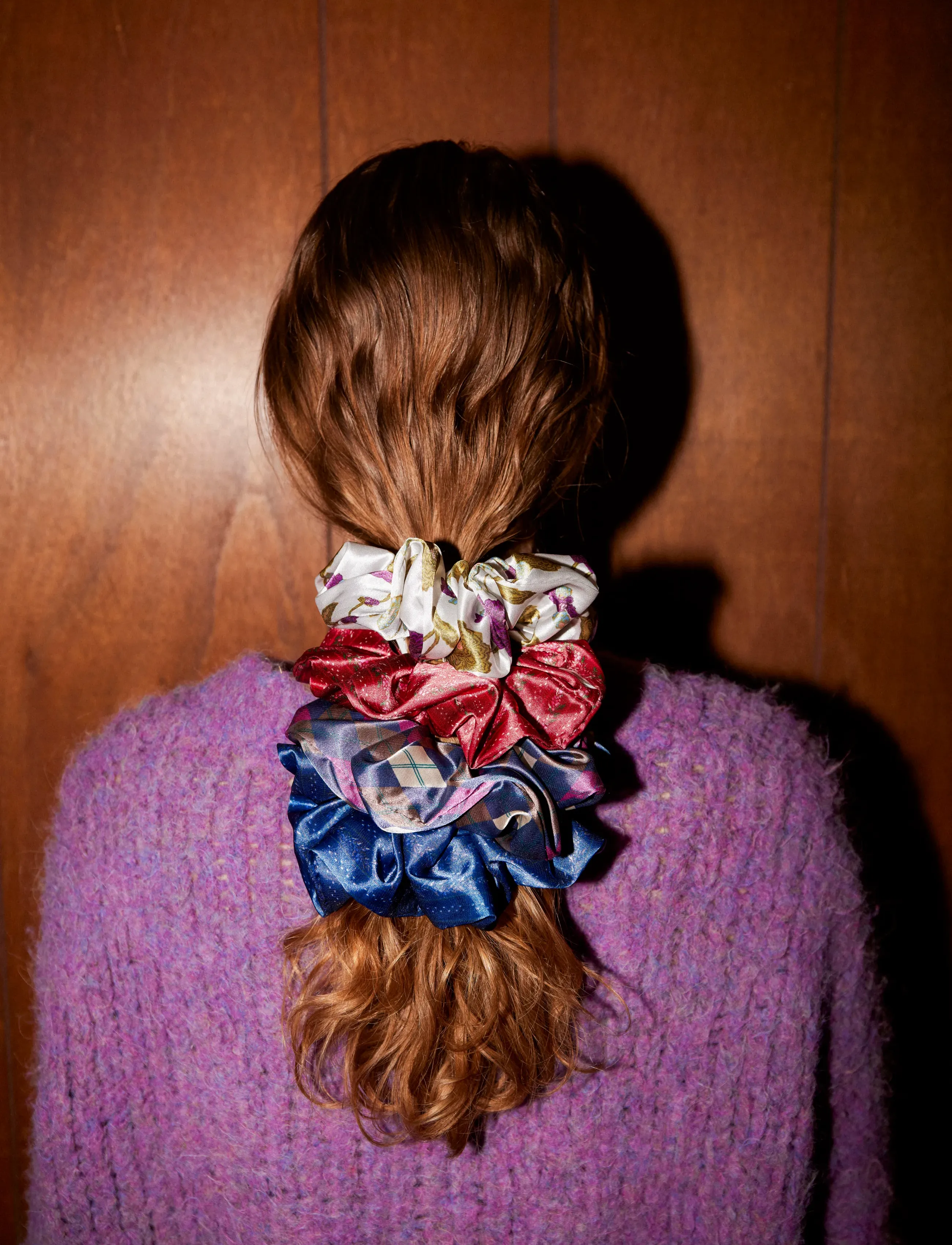 Becksöndergaard - Ribbonia Luster Scrunchie - naval academy blue - 0