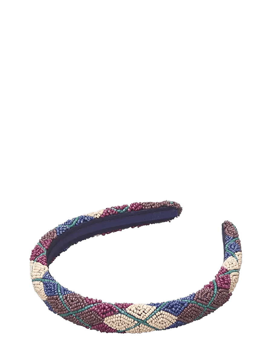 Becksöndergaard - Argyle Slim Beaded Hairbrace - hårband & diadem - navy blue - 0
