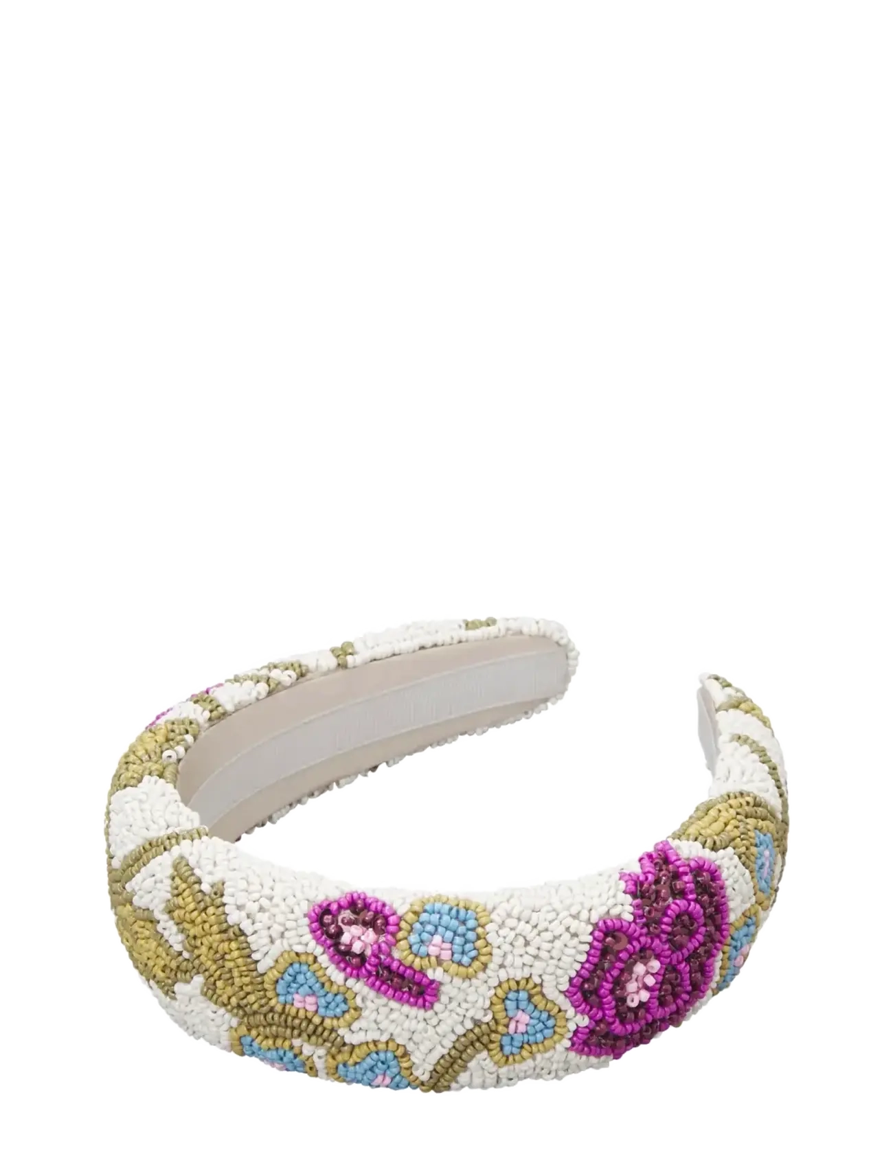 Becksöndergaard Wintaflora Wide Beaded Hairbrace - Hårband - SILVER BIRCH WHITE / white