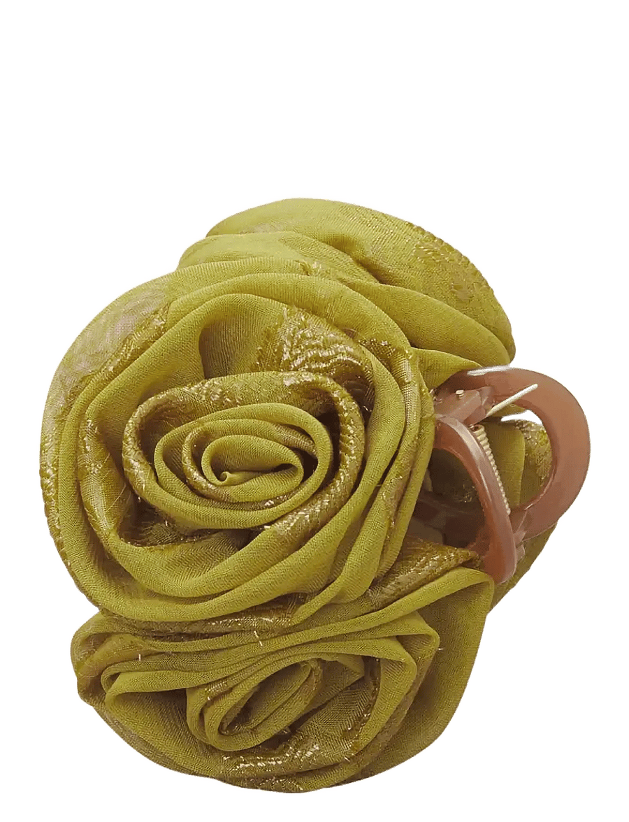 Becksöndergaard - Fina Rosana Hair Claw - hårklemmer - yellow olive - 0