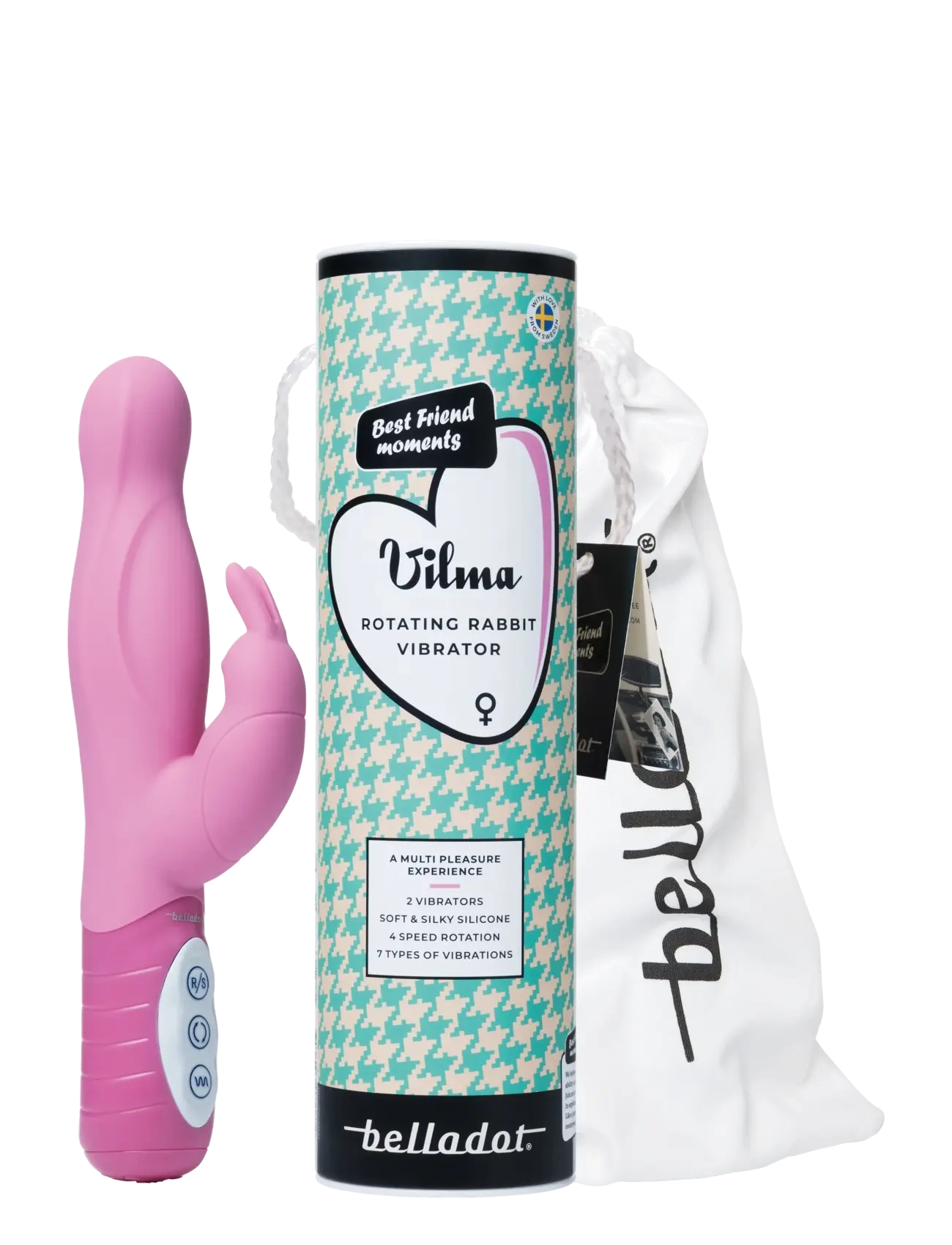 Belladot - Vilma rotating rabbit pink - vibratorer - pink - 2
