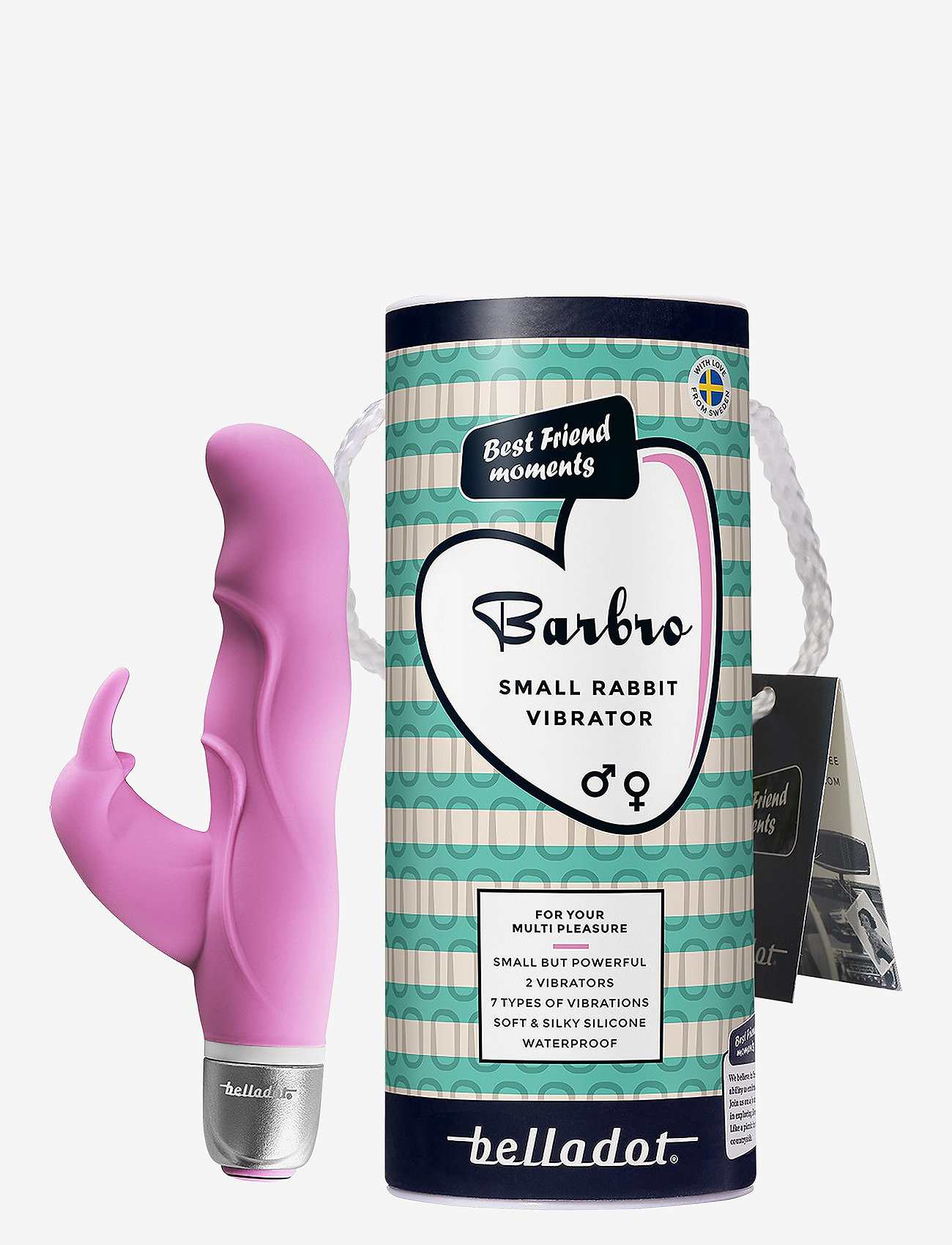 Belladot - Barbro Small Rabbit Vibrator Pink - vibratorer - pink - 0