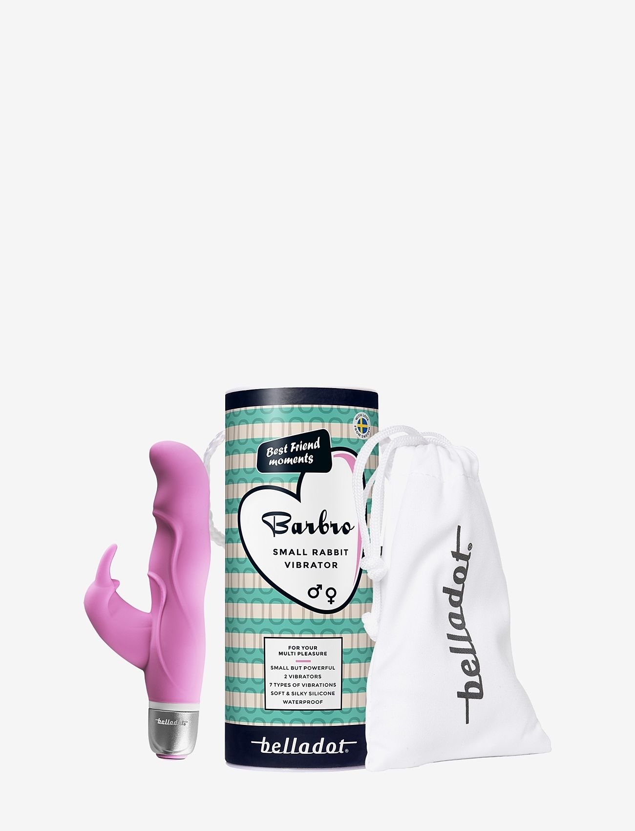 Belladot - Barbro Small Rabbit Vibrator Pink - vibratorer - pink - 2